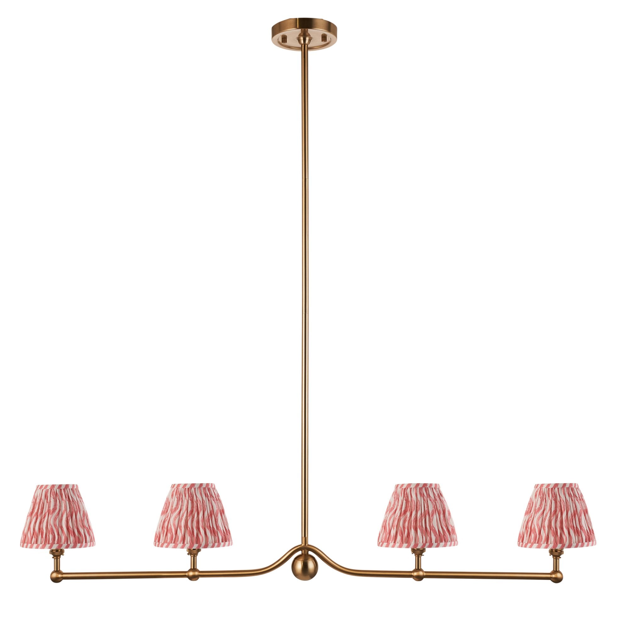 Endon Santiago Pendant & Ripple 16cm Coral Pink Shade