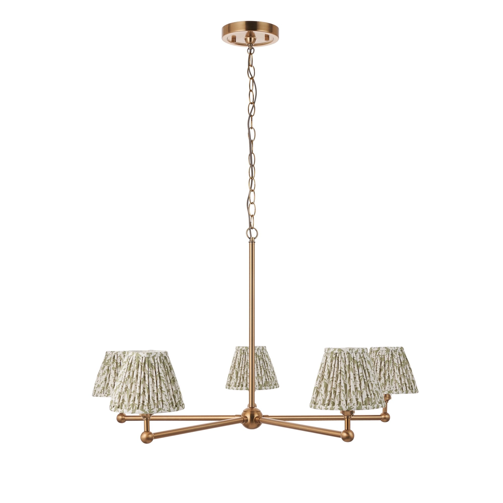 Endon Santiago Pendant & Leaf 16cm Herb Garden Green Shade