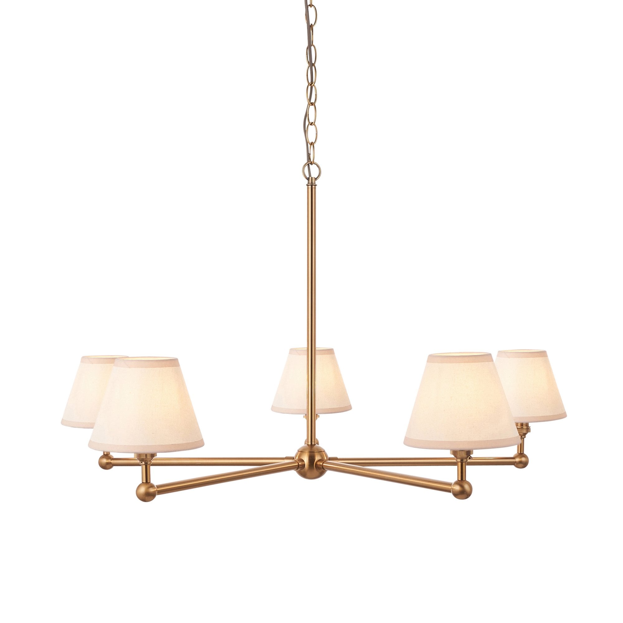 Endon Santiago Pendant & Ivy 16cm Vintage White Shade