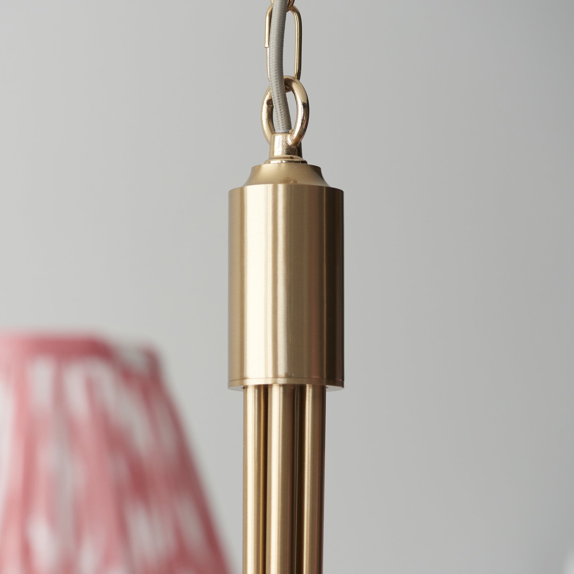 Endon Santiago Pendant & Ikat 16cm Coral Pink Shade