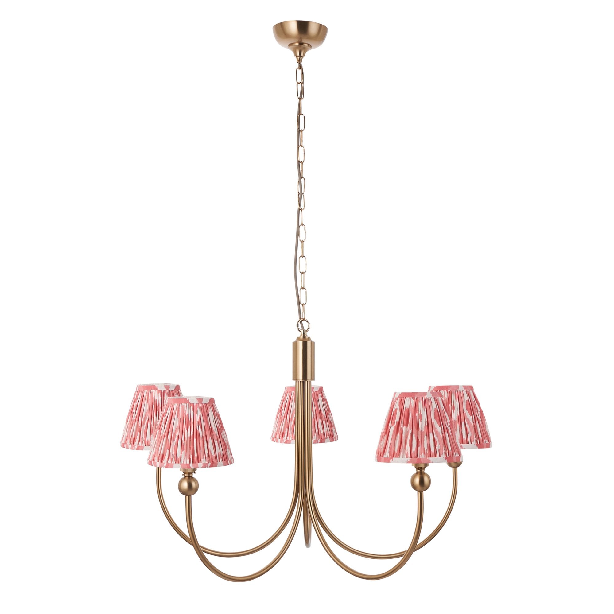 Endon Santiago Pendant & Ikat 16cm Coral Pink Shade