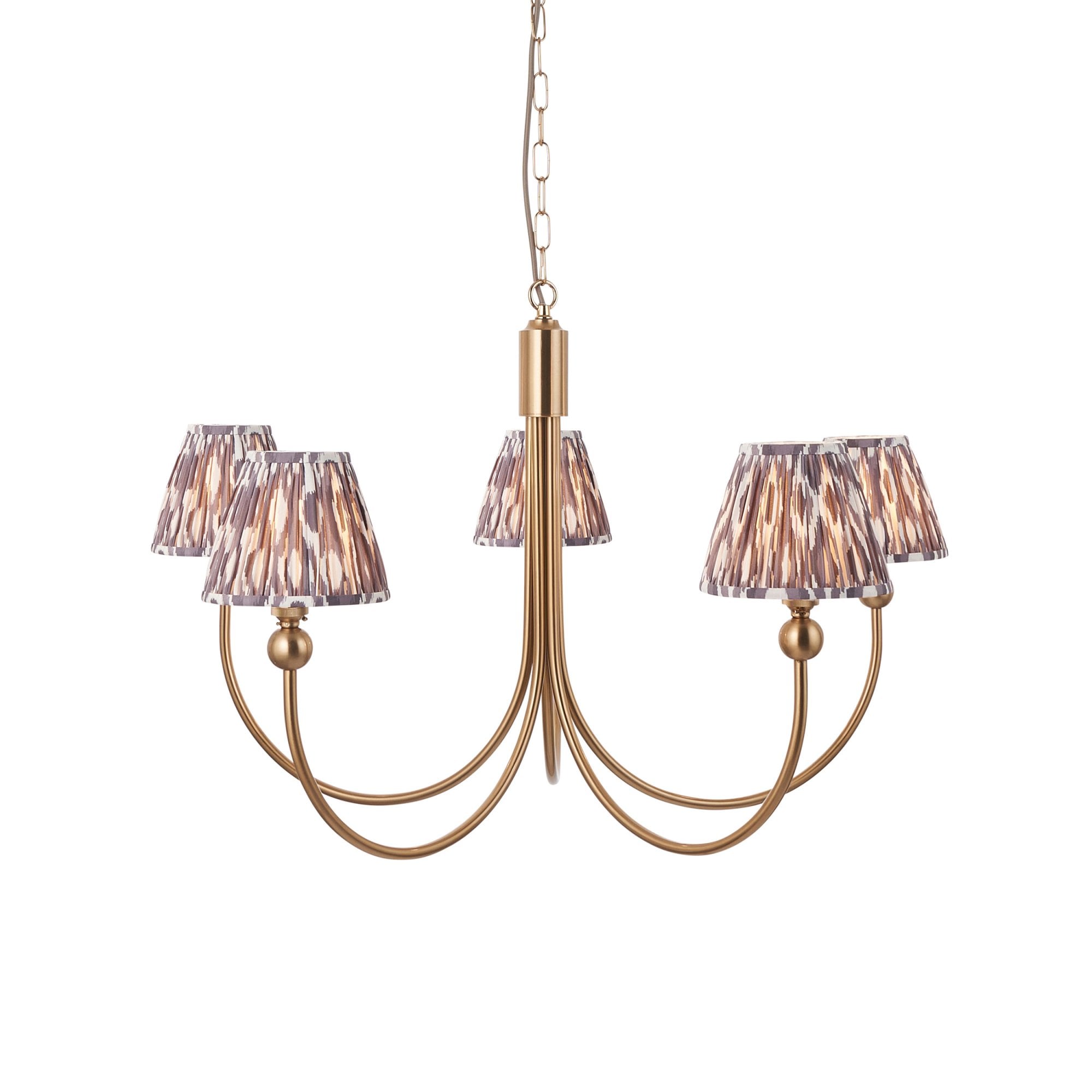 Endon Santiago Pendant & Ikat 16cm Pearl Grey Shade