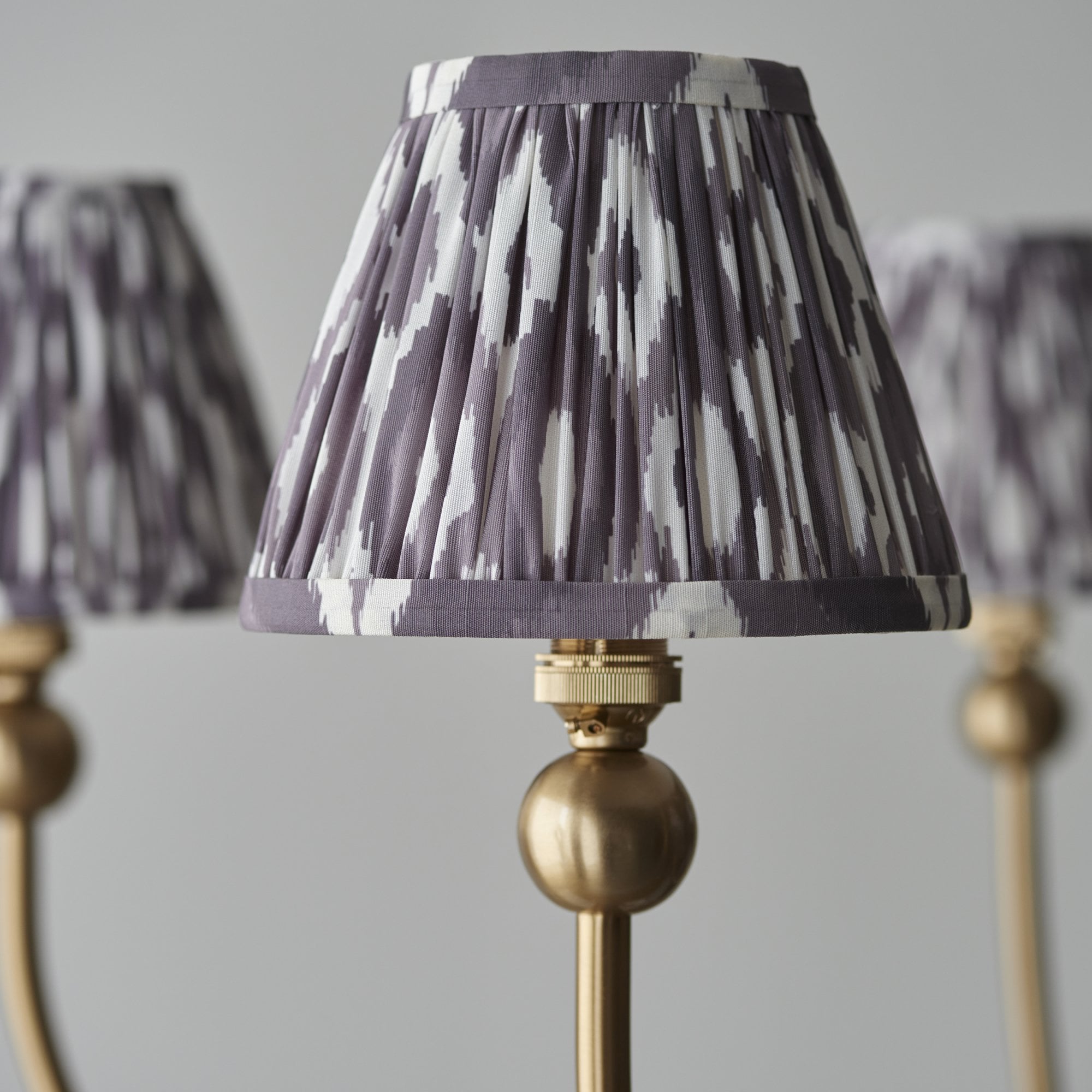 Endon Santiago Pendant & Ikat 16cm Pearl Grey Shade