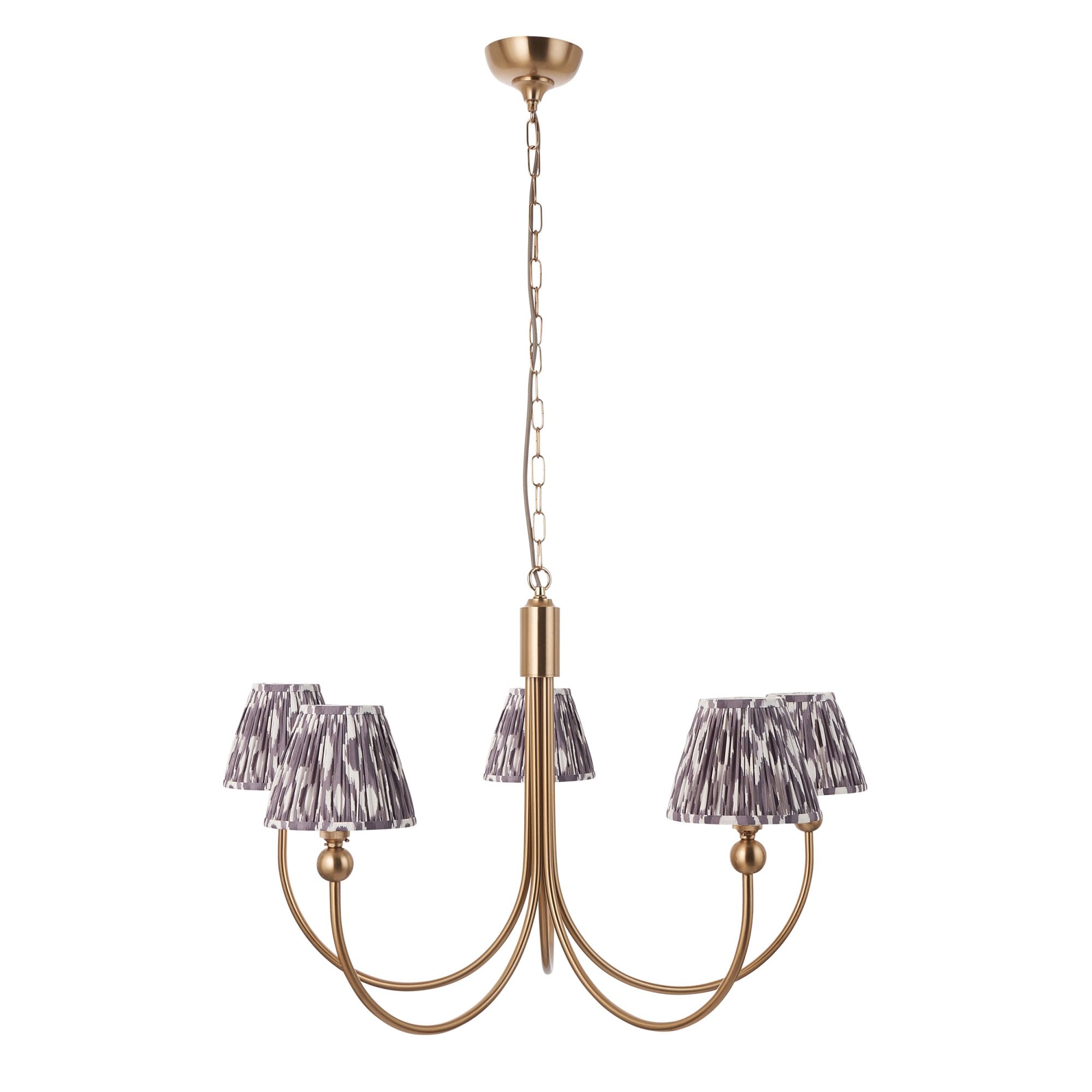 Endon Santiago Pendant & Ikat 16cm Pearl Grey Shade