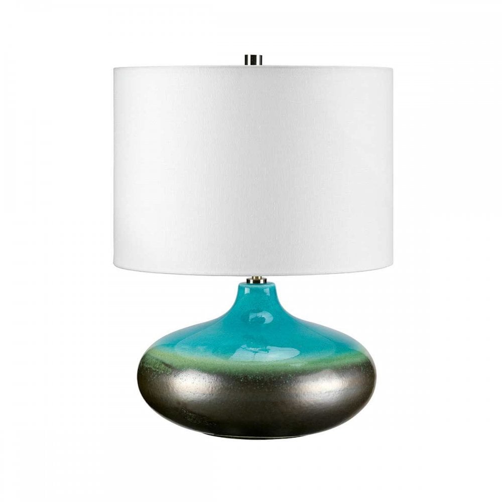 Elstead Laguna Single Small Lamp - Turquoise & Graphite