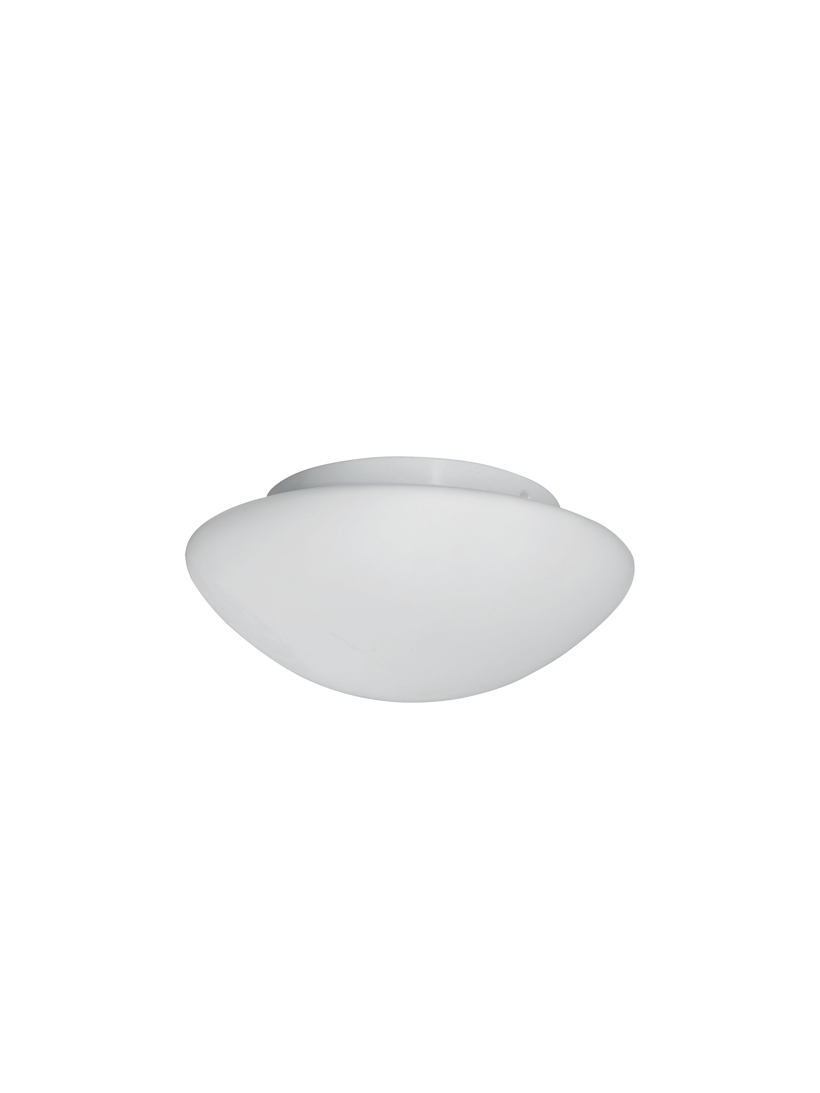 Searchlight Barmouth Bathroom Flush Fitting IP44 Single - White Opal Glass 23cm