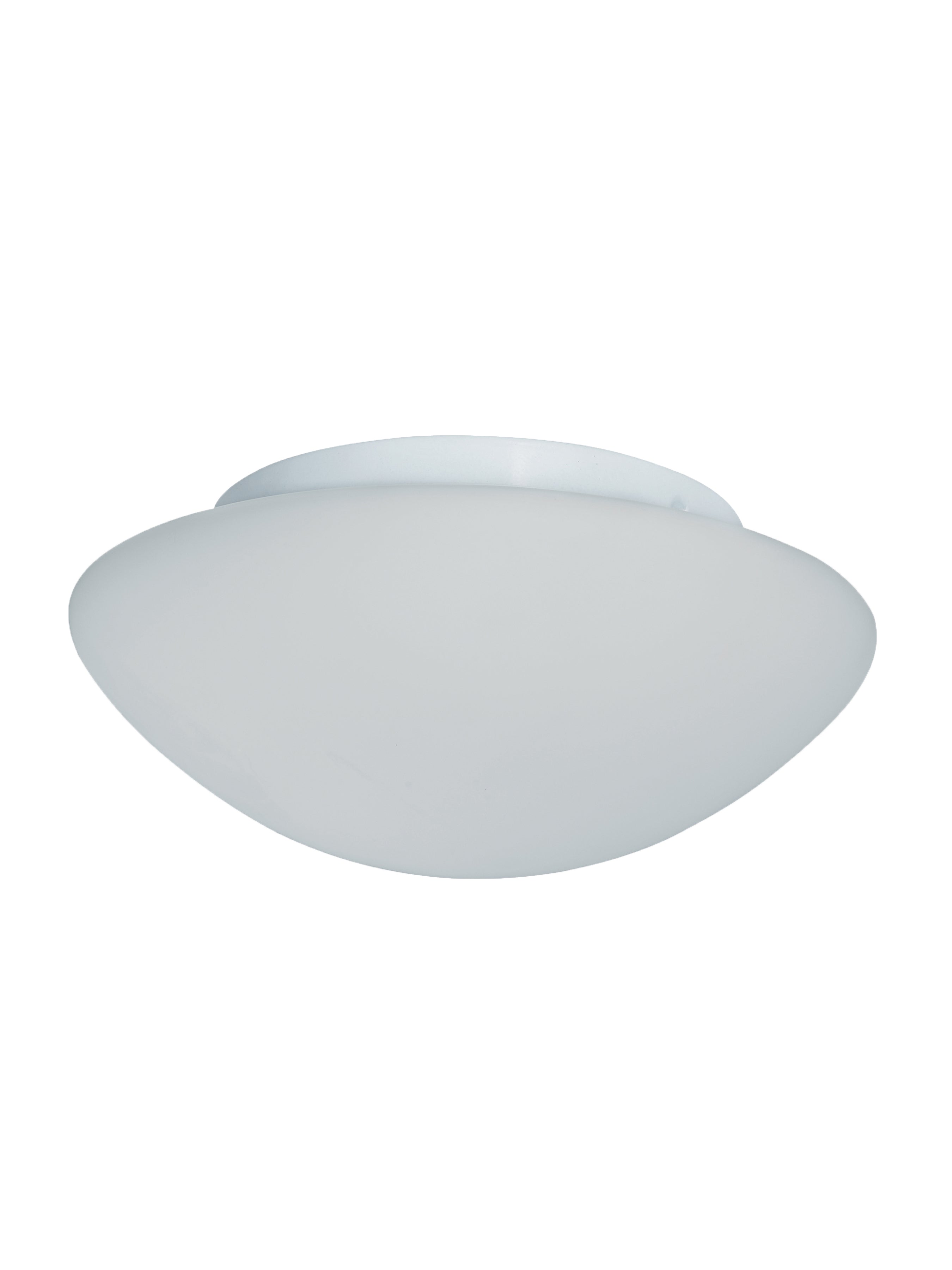 Searchlight Barmouth Bathroom Flush Fitting White Glass - 35cm Diameter IP44