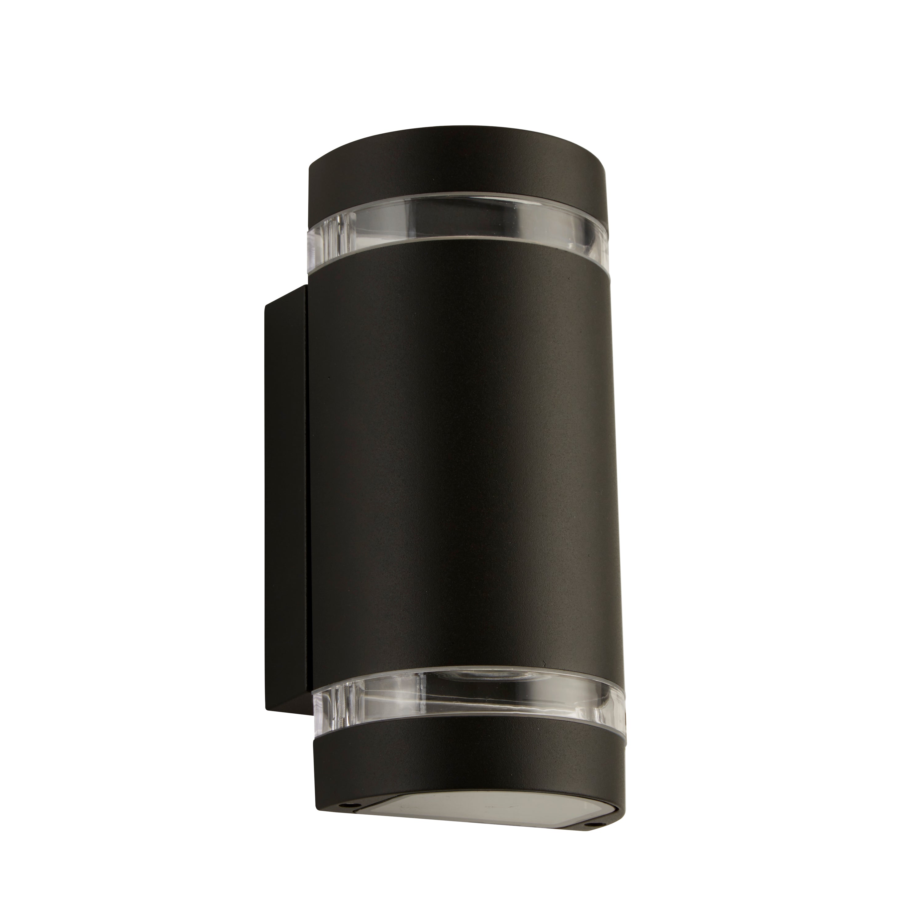 Searchlight Shelley Outdoor 2 Light Wall Light - Black, Glass & Polycarbonate