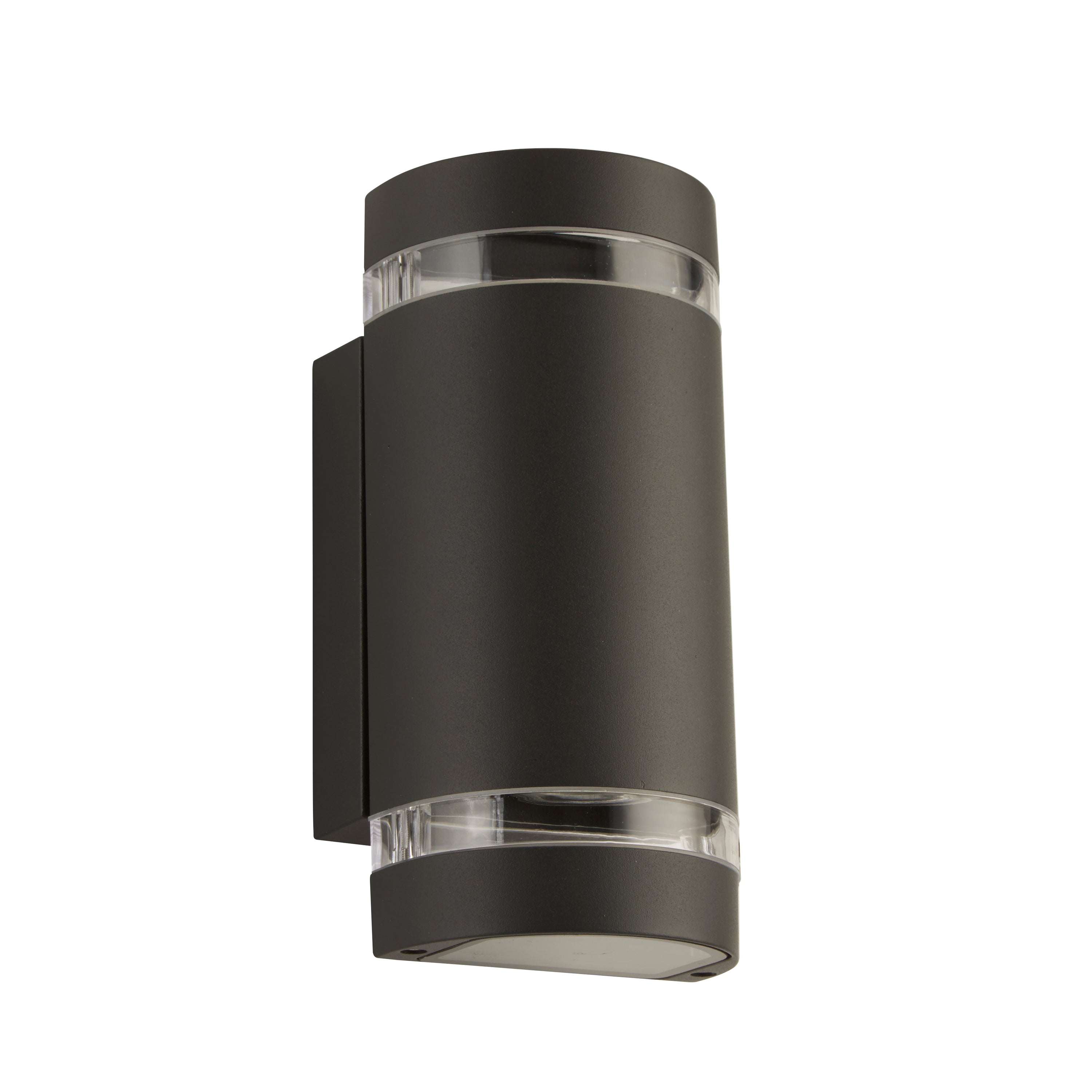 Searchlight Shelley LED Outdoor 2 Light Wall Light - Grey & Clear Diffuser - IP44