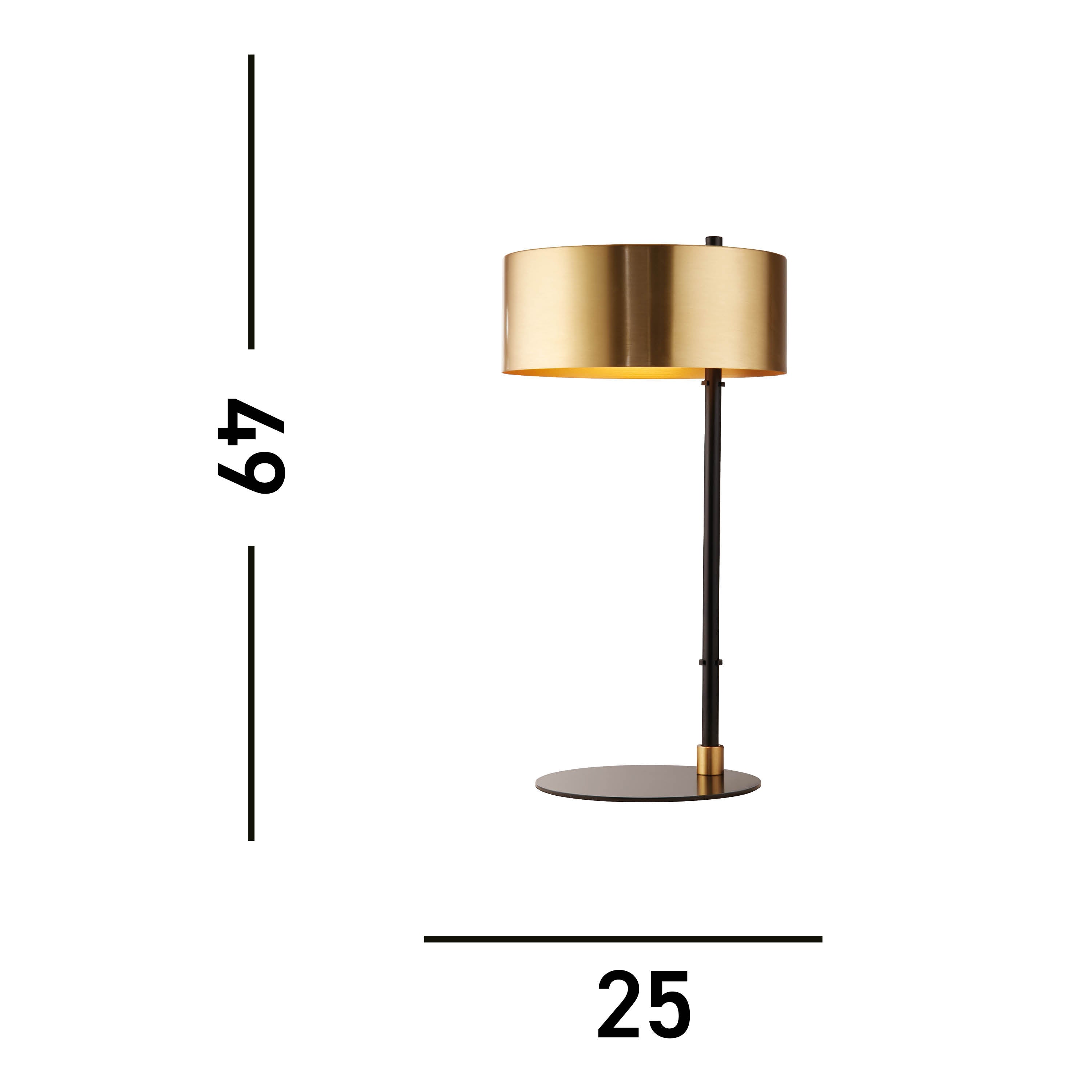 Searchlight Kearsley Table Lamp - Black & Gold Metal