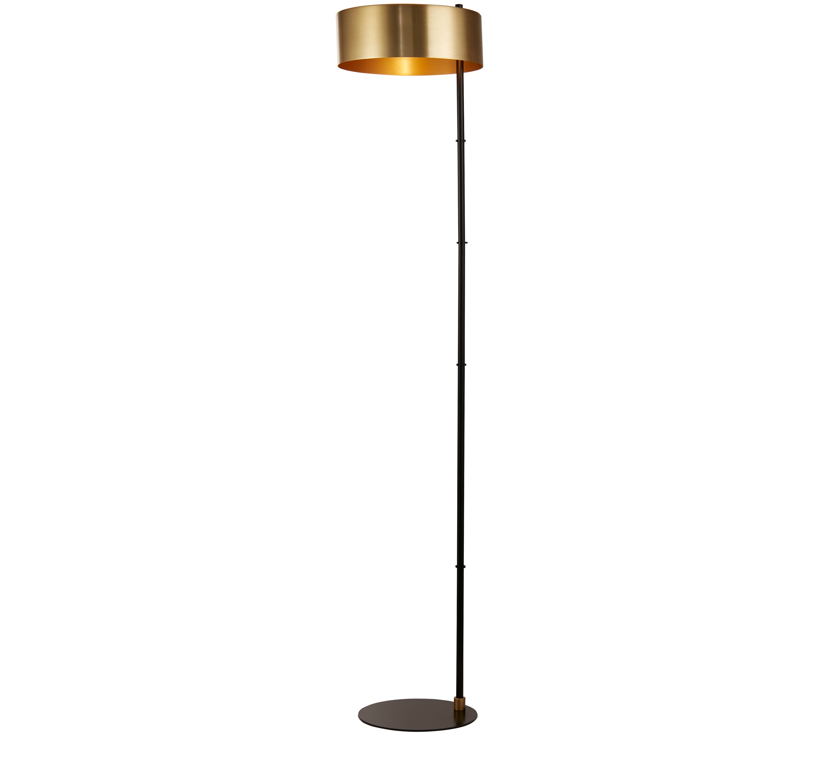 Searchlight Kearsley Floor Lamp - Black & Gold Metal