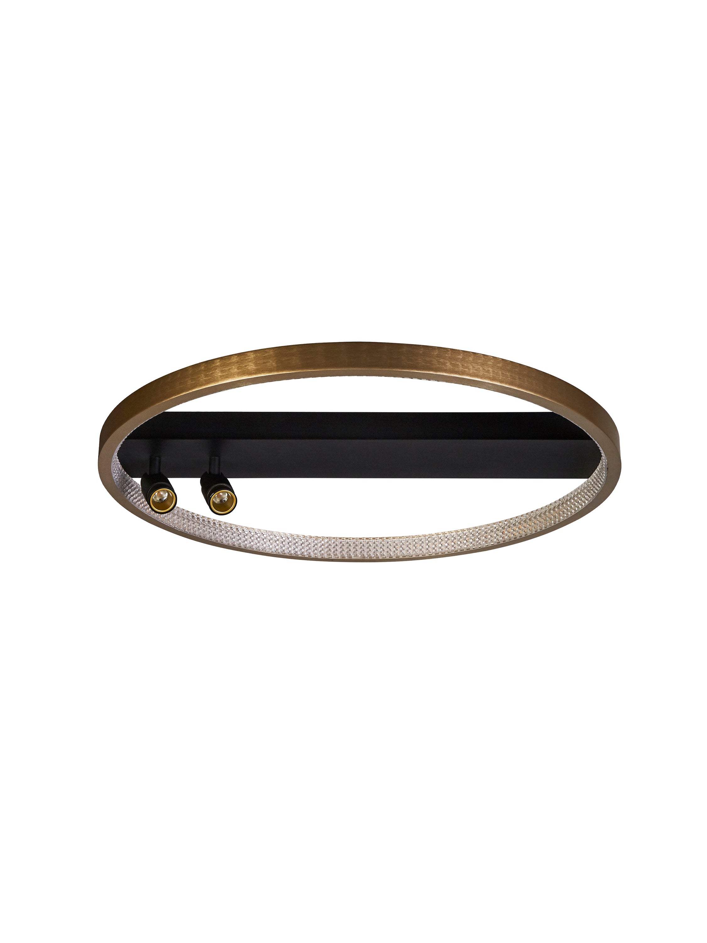Searchlight Gilbert Flush - Black & Gold Metal