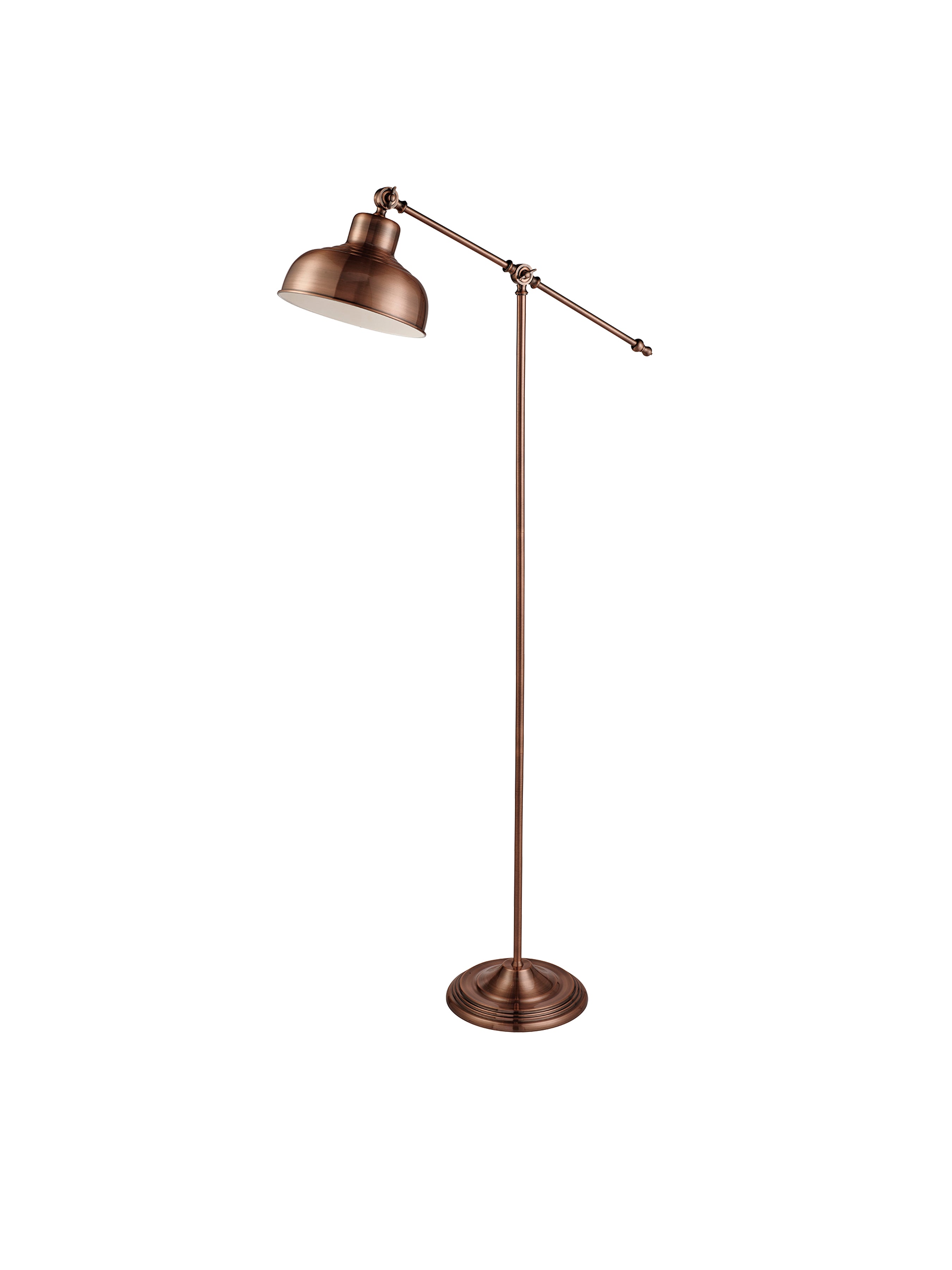 Searchlight Macauley Adjustable Floor Lamp - Antique Copper
