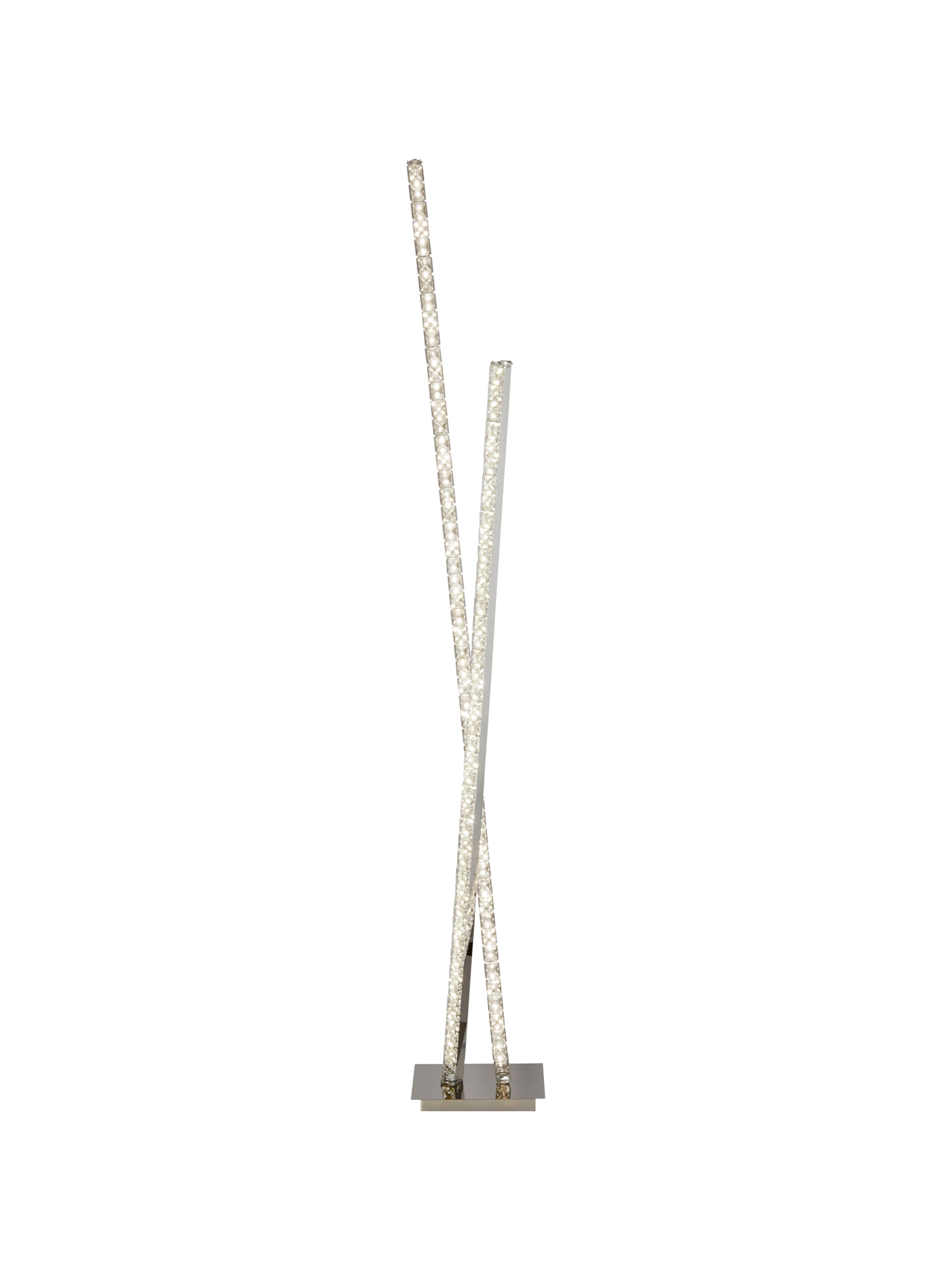 Searchlight Canarvan Floor Lamp - Chrome & Clear Crystal