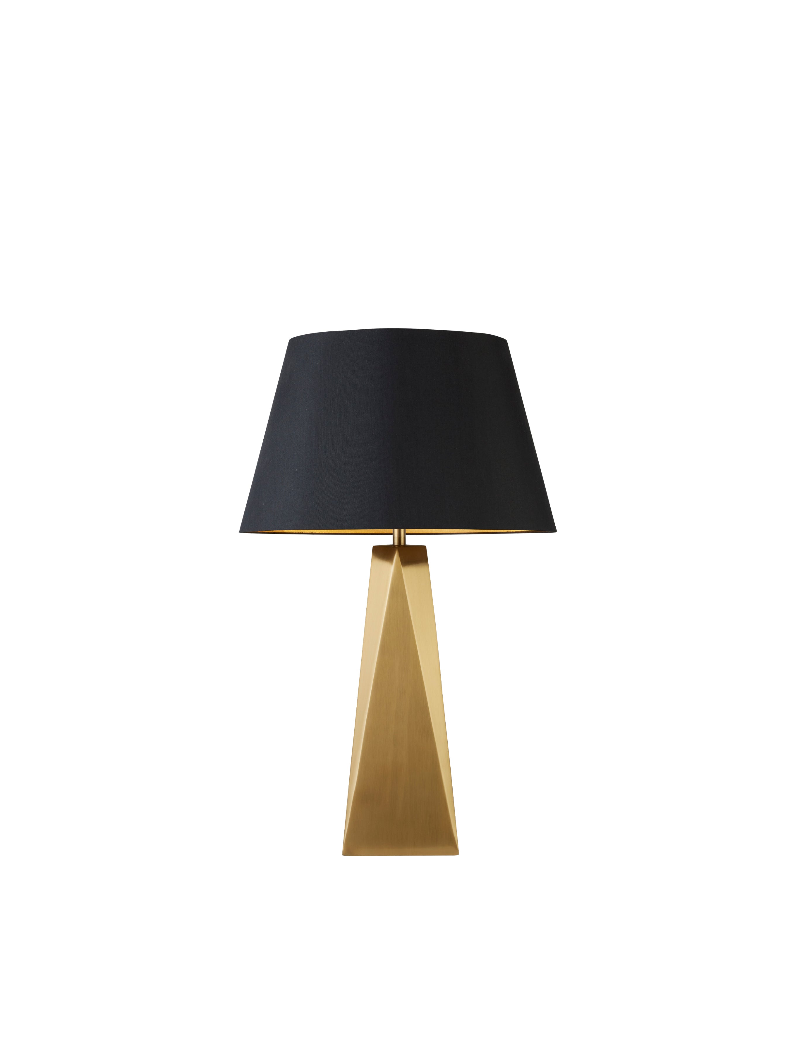 Searchlight Maguire Table Lamp - Gold Metal Base & Black/Gold Shade