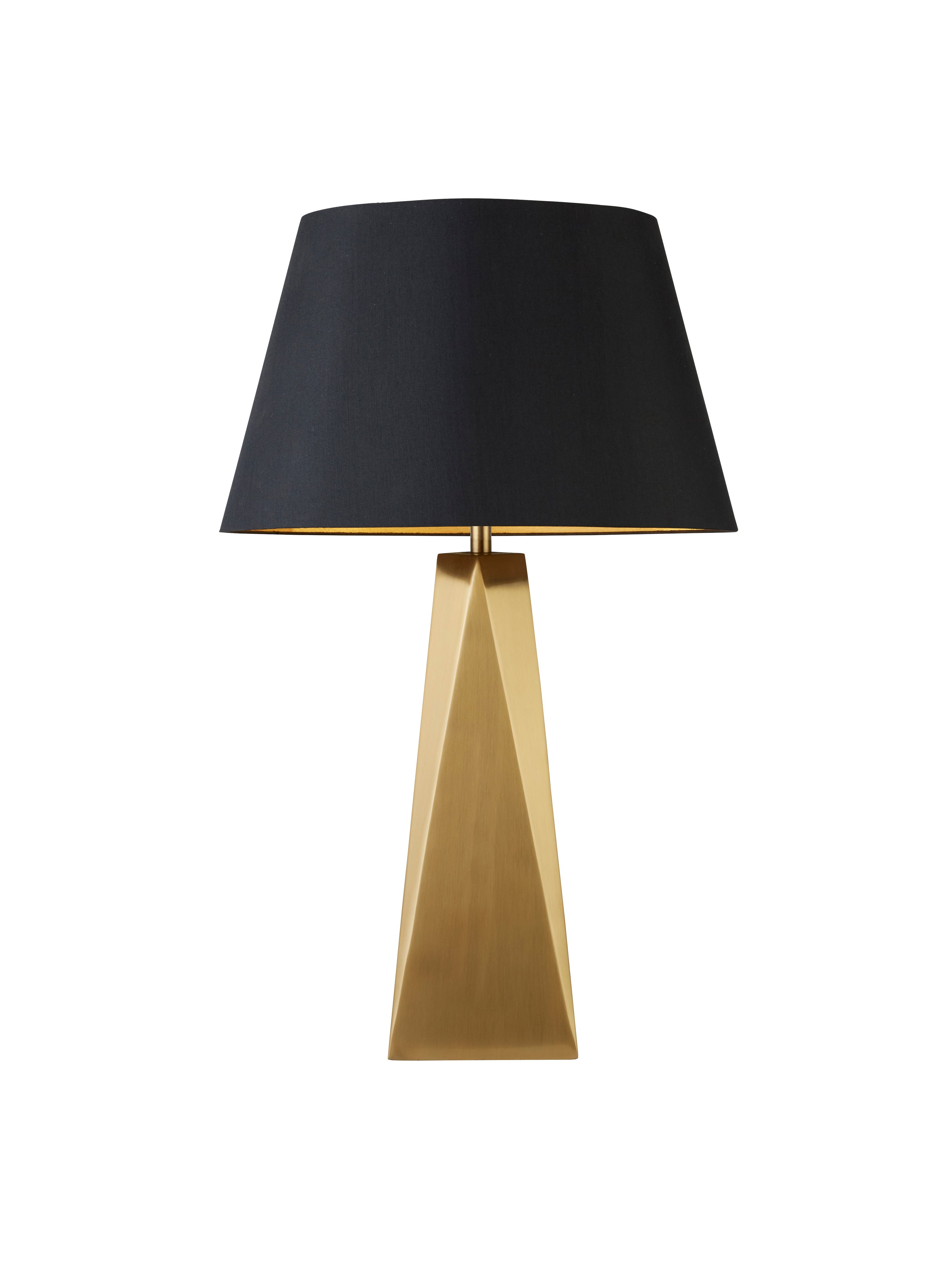 Searchlight Maguire Table Lamp - Gold Metal Base & Black/Gold Shade