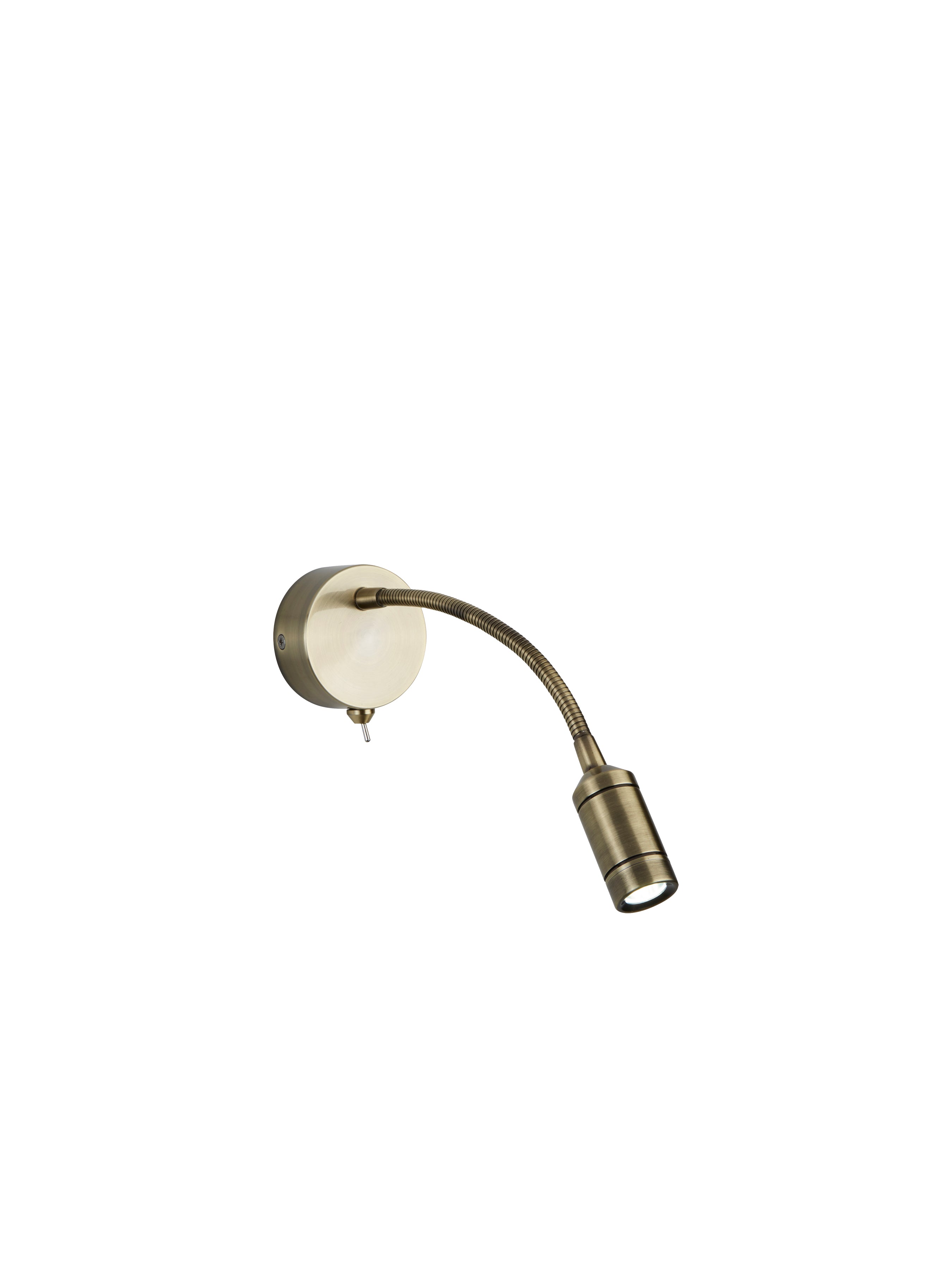 Searchlight LED Adjustable Wall Light - Flexi Arm - Antique Brass