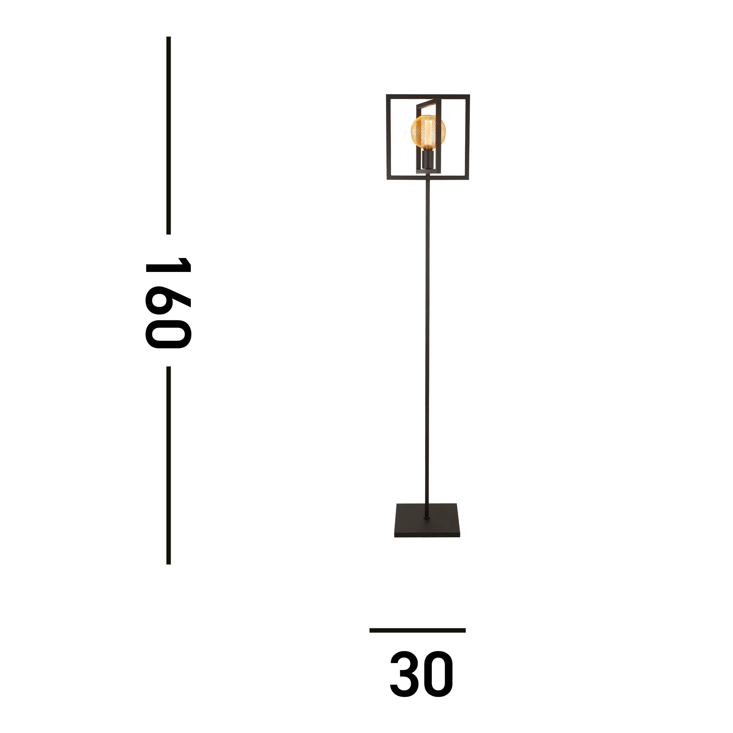 Searchlight Pickwick Adjustable Floor Lamp - Matt Black