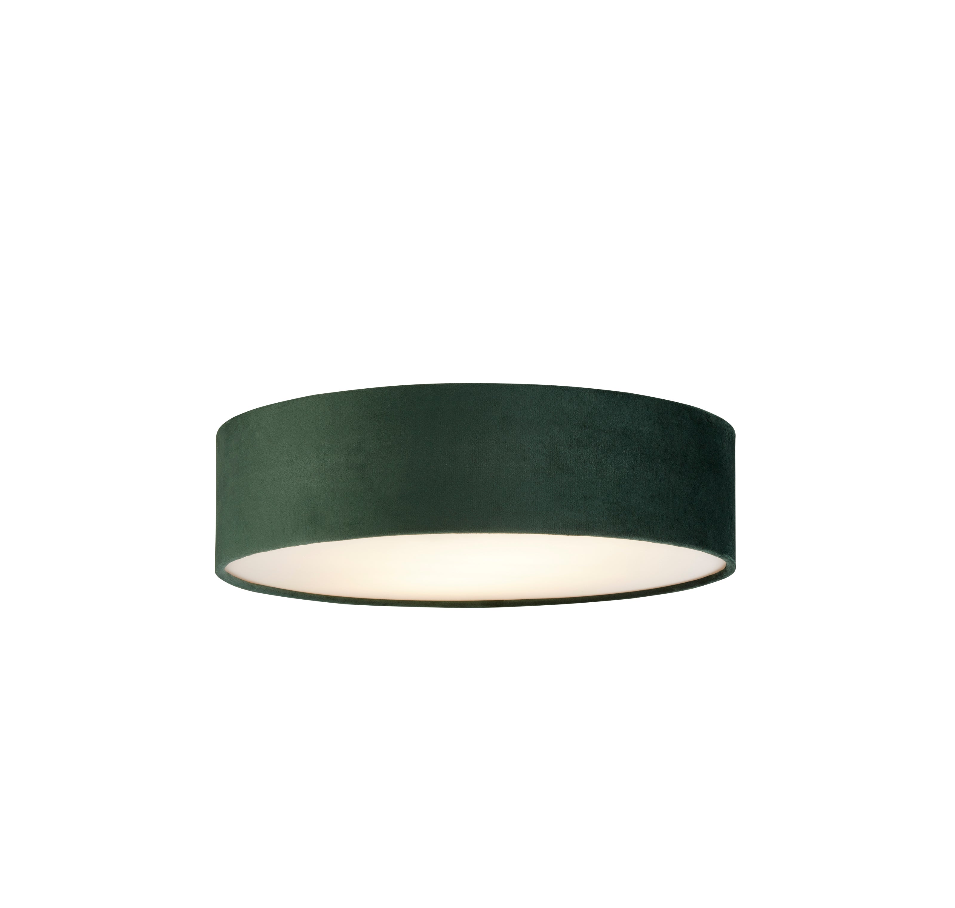 Searchlight David 2 Light Flush - Green Velvet