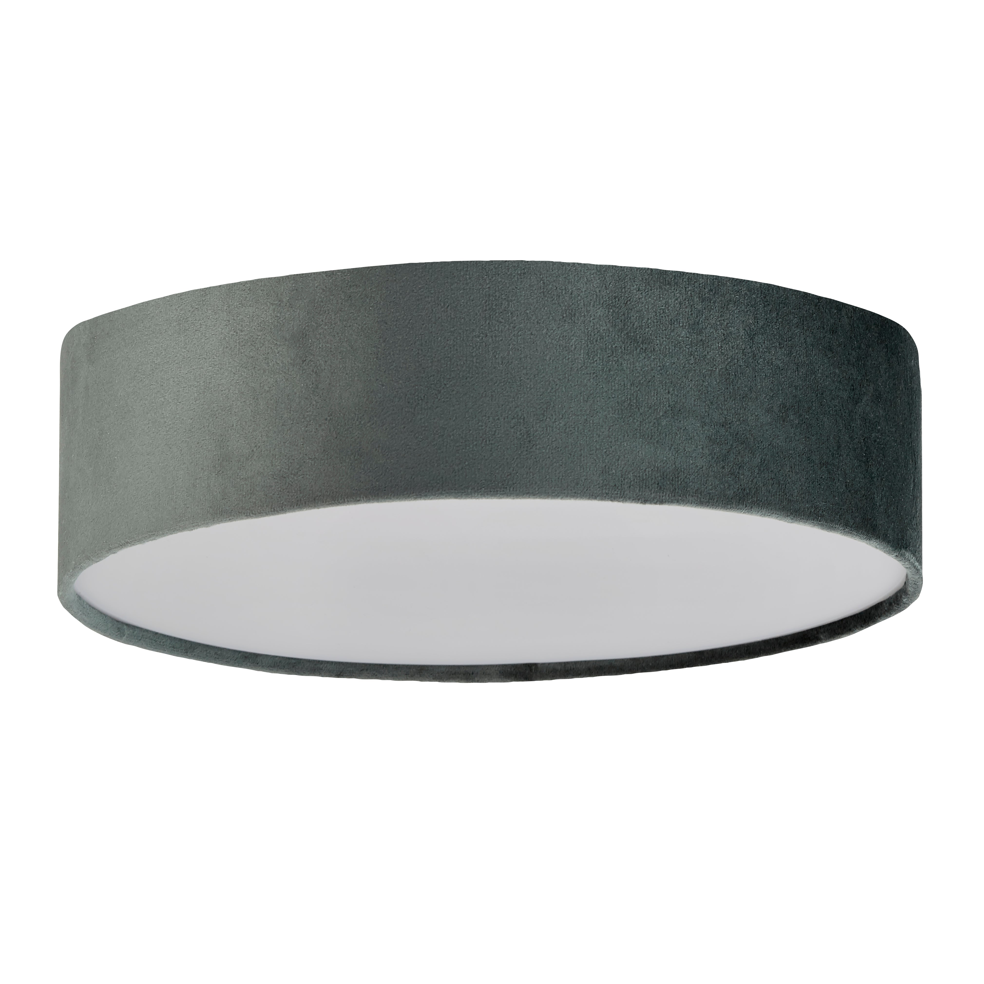 Searchlight David 2 Light Flush - Grey Velvet