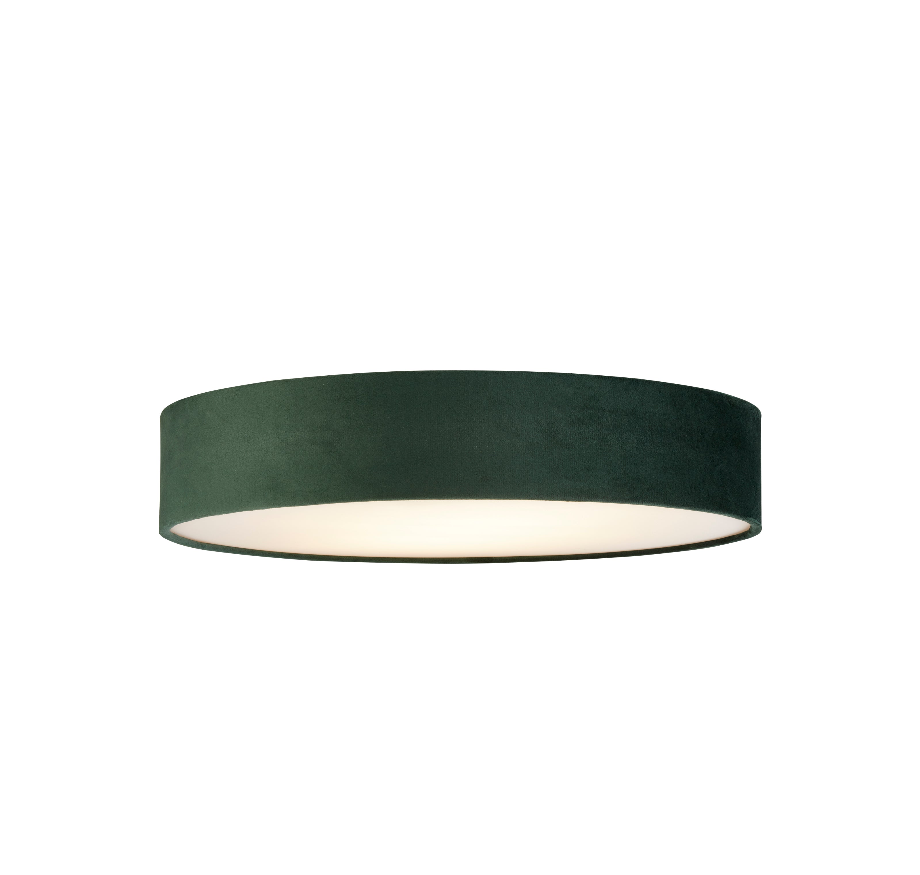 Searchlight David 3 Light Flush - Green Velvet