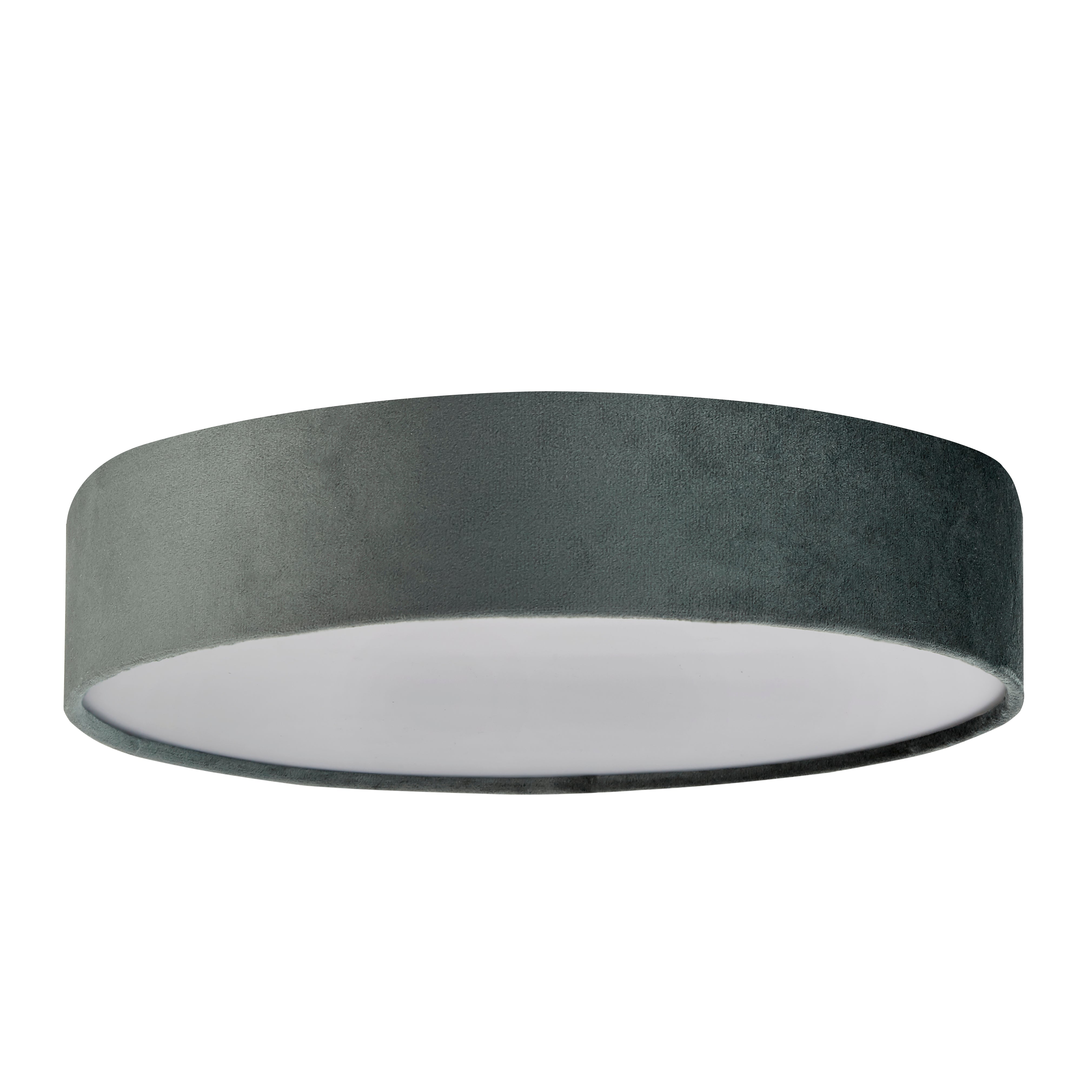 Searchlight David 3 Light Flush - Grey Velvet