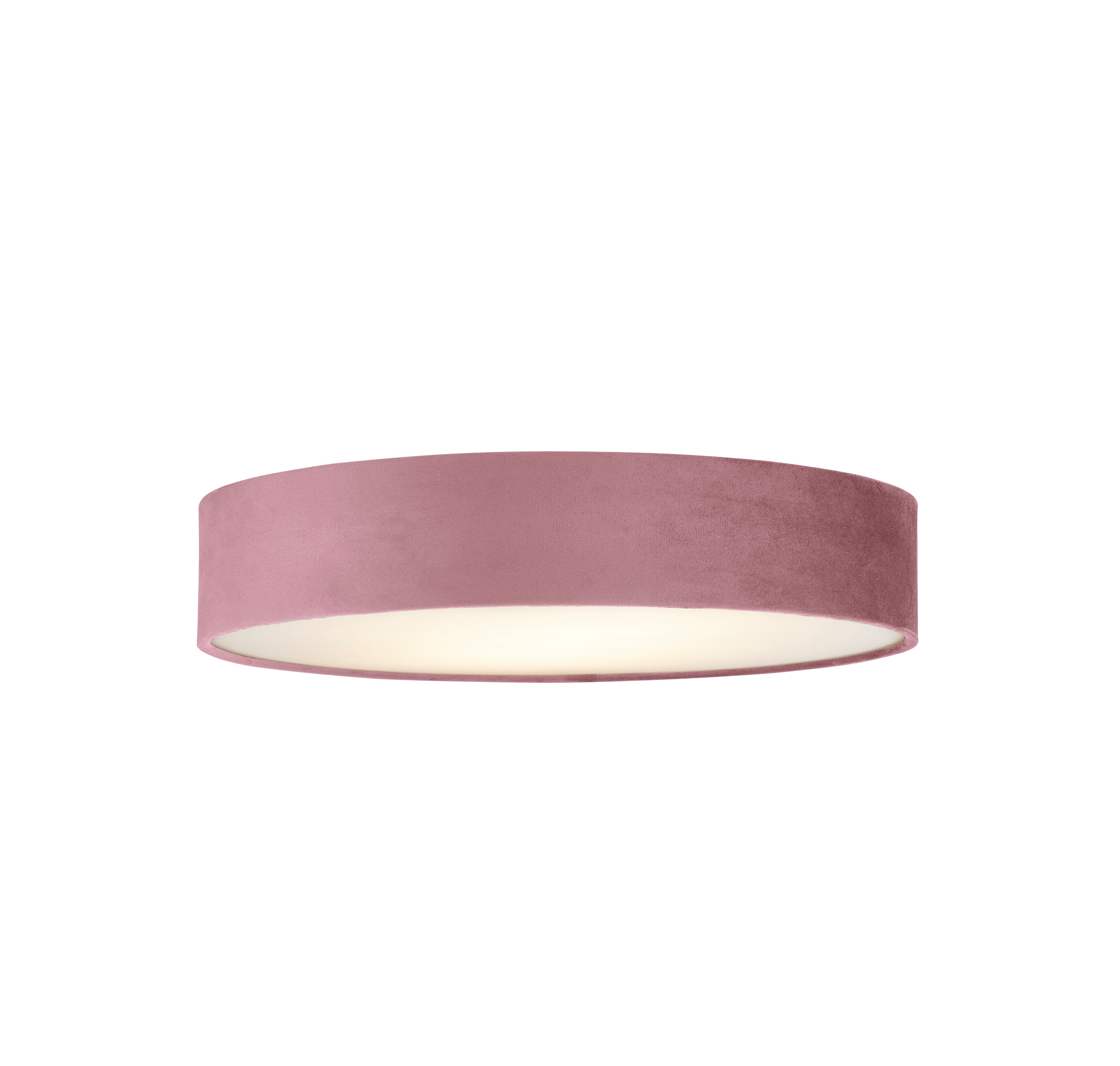 Searchlight David 3 Light Flush - Pink Velvet