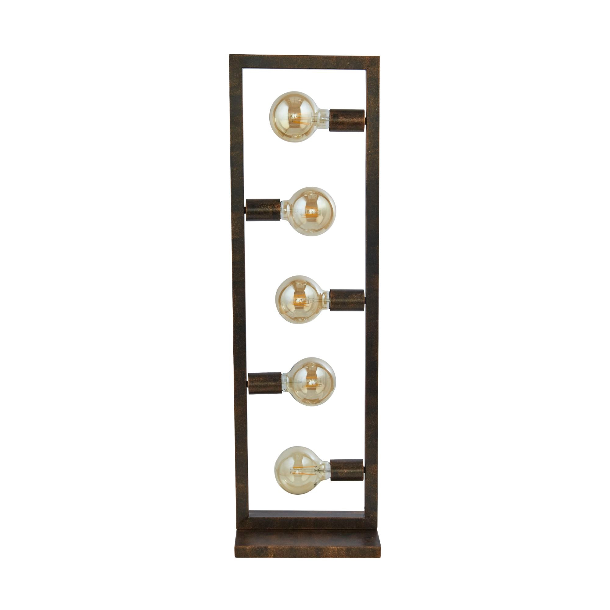 Searchlight Oakes 5 Light Floor Lamp - Rustic Brown Metal