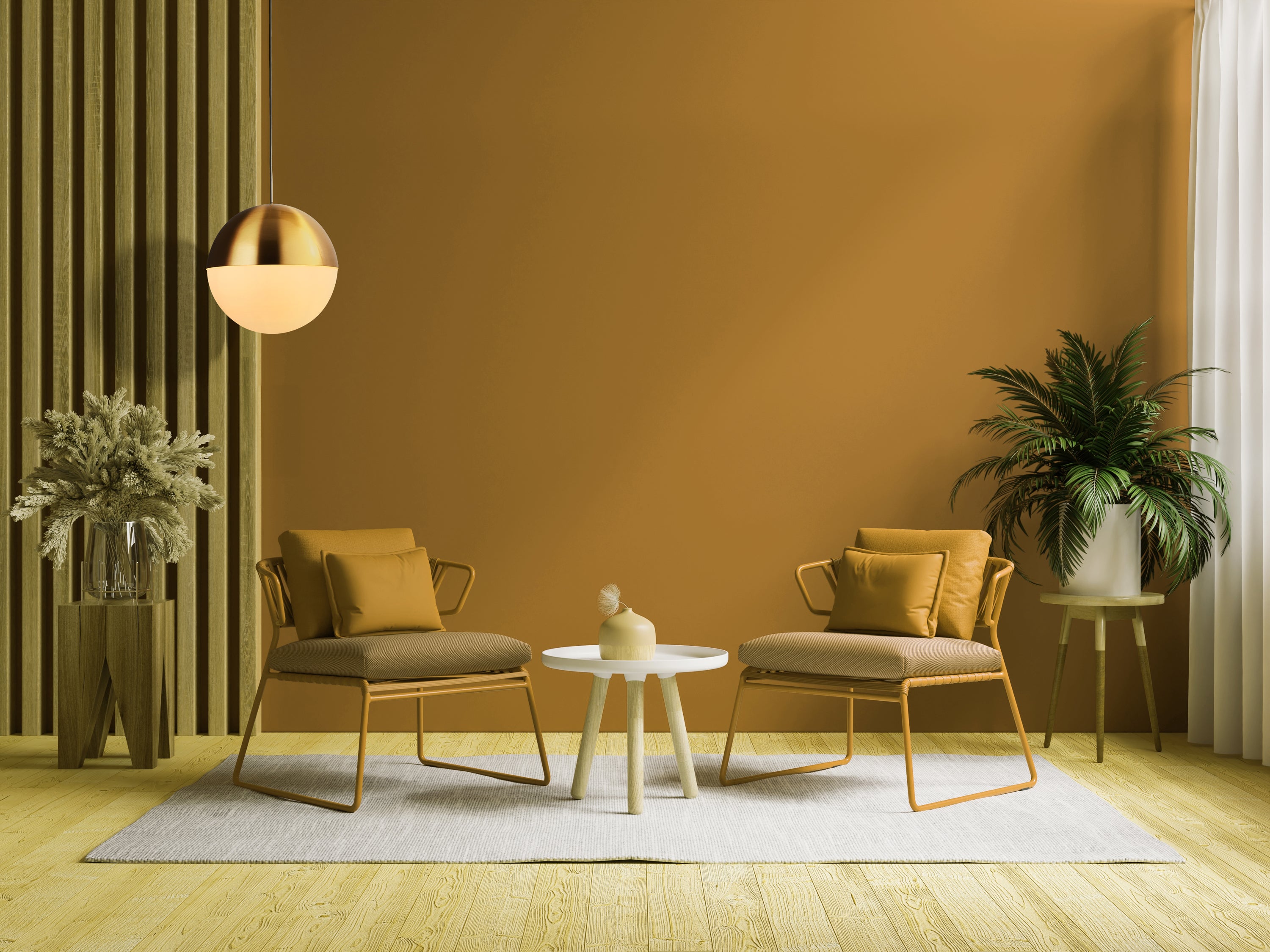 Searchlight Edmond Ceiling Pendant - Satin Brass & Opal Glass