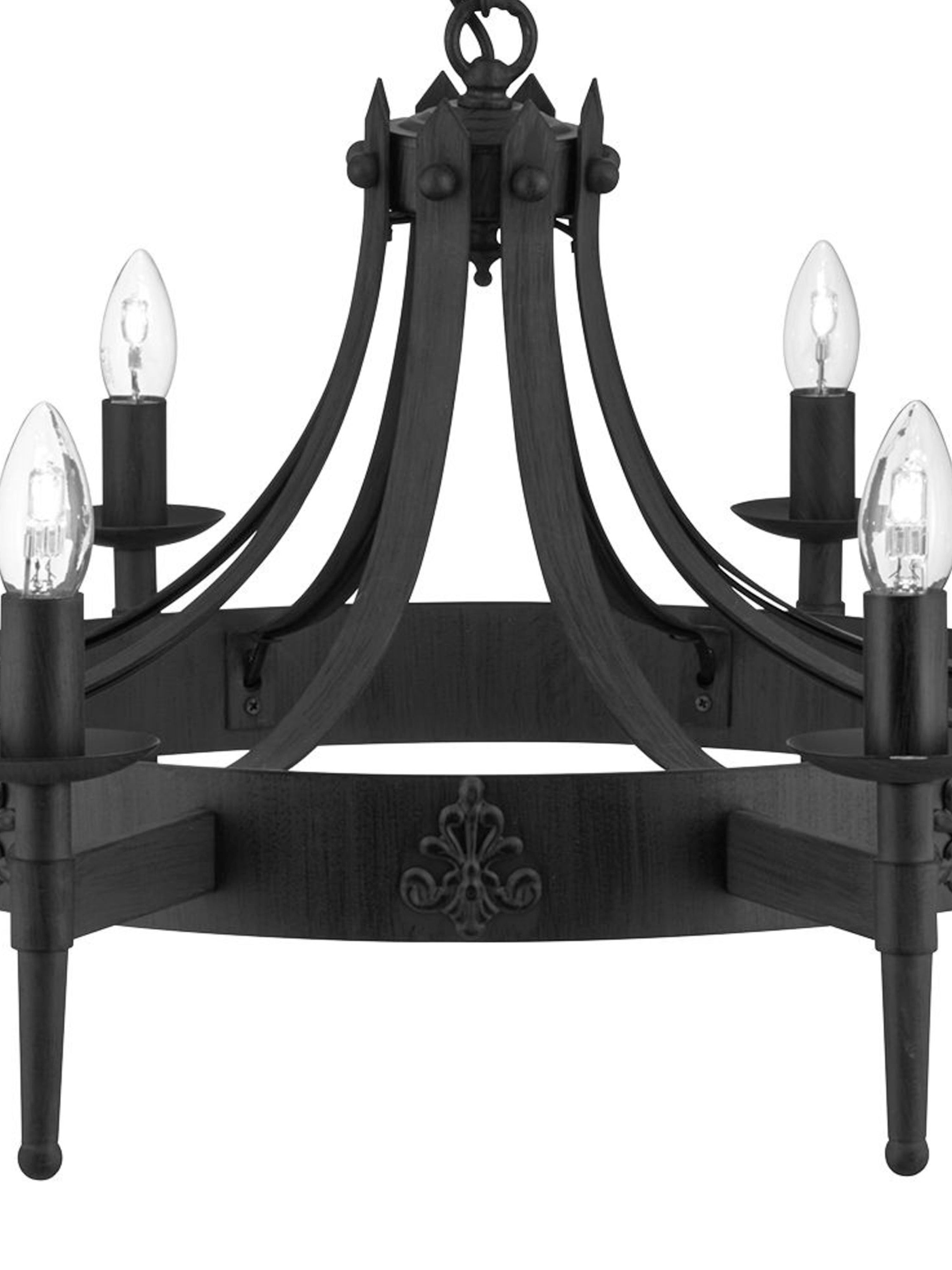 Searchlight Cadogan II 8 Light Pendant - Wrought Iron Black