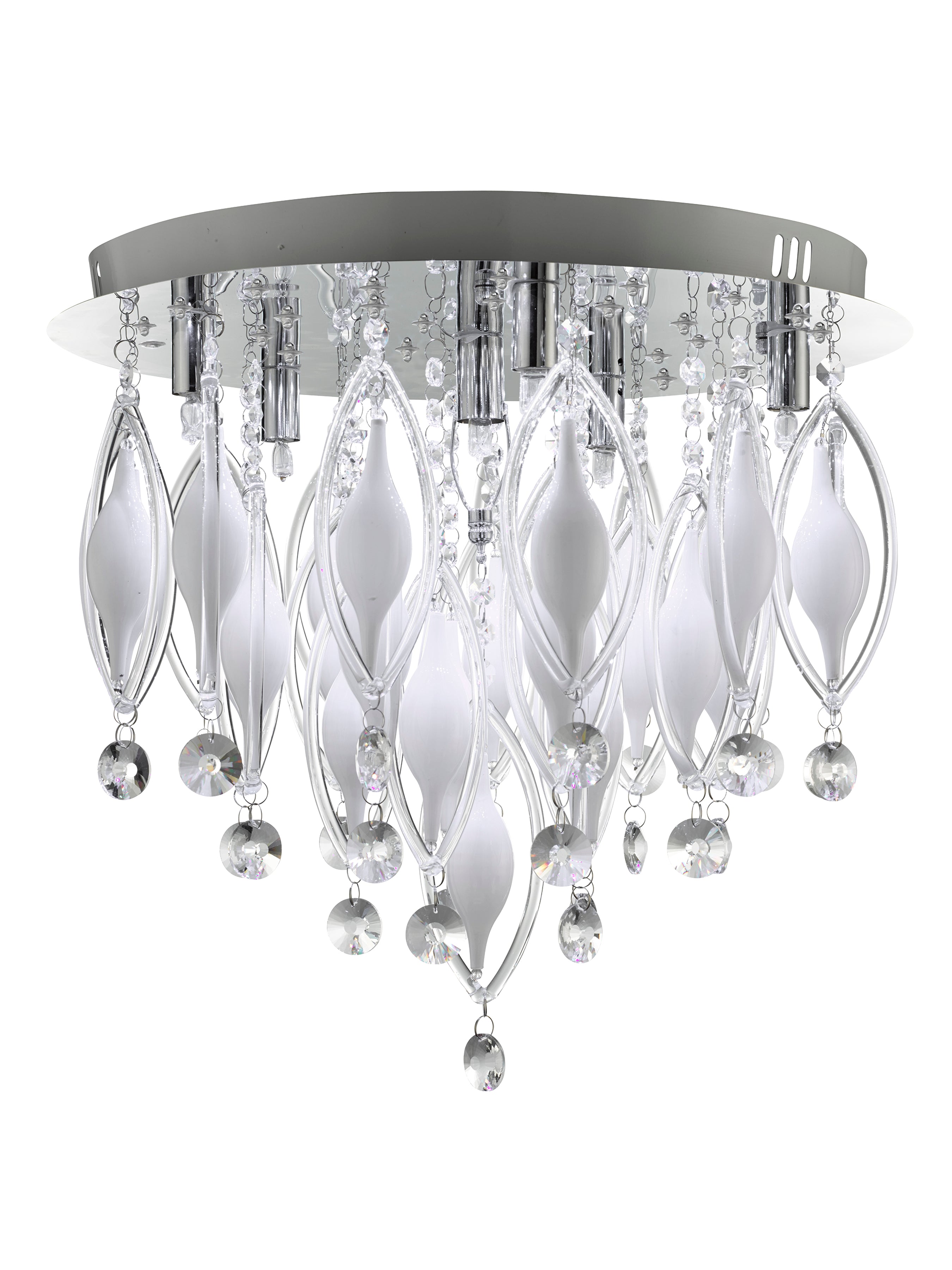 Searchlight Solomon Chrome 6 LED Fitting With Colour Changing Glass & Remote Control