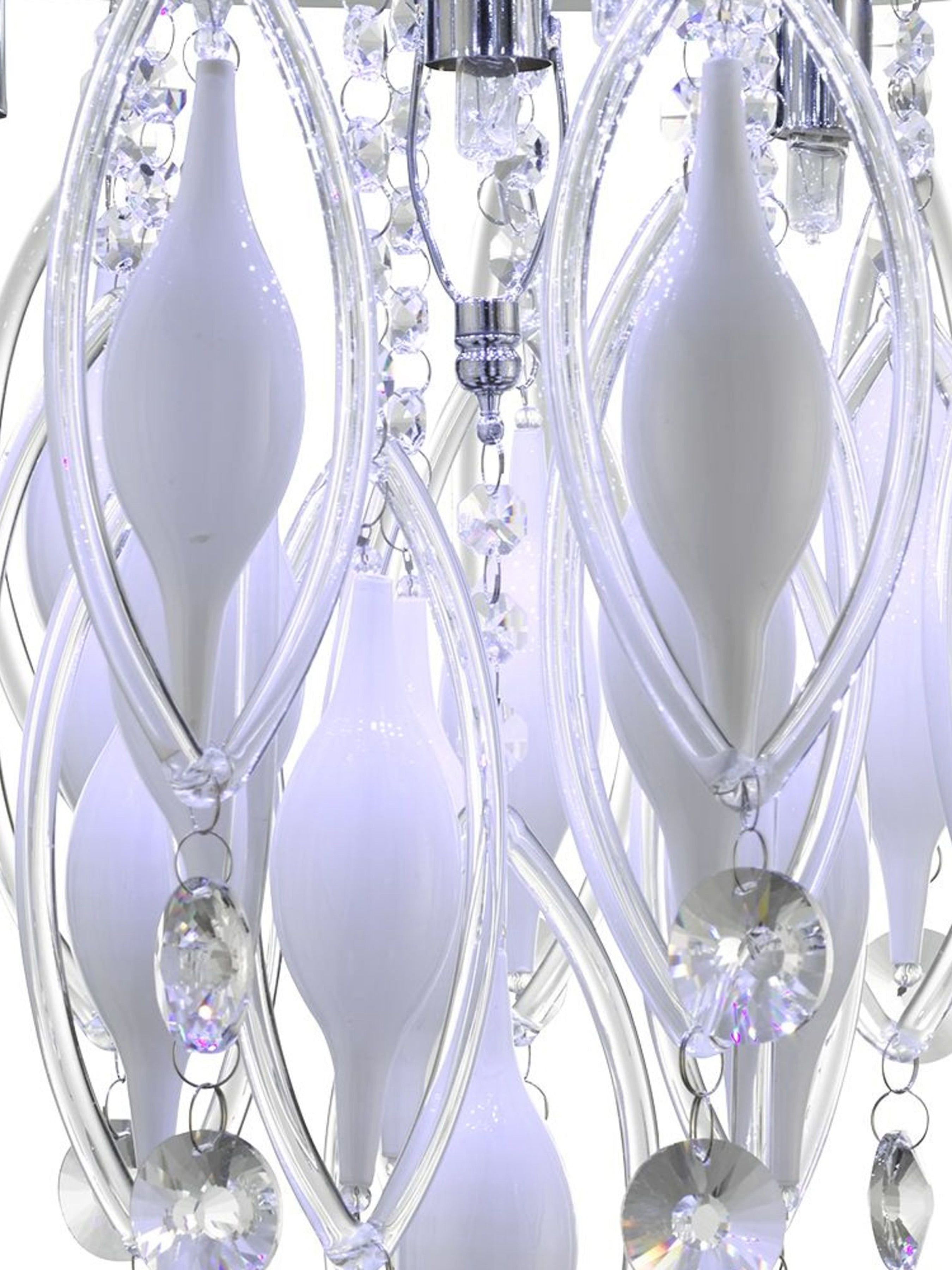 Searchlight Solomon Chrome 6 LED Fitting With Colour Changing Glass & Remote Control