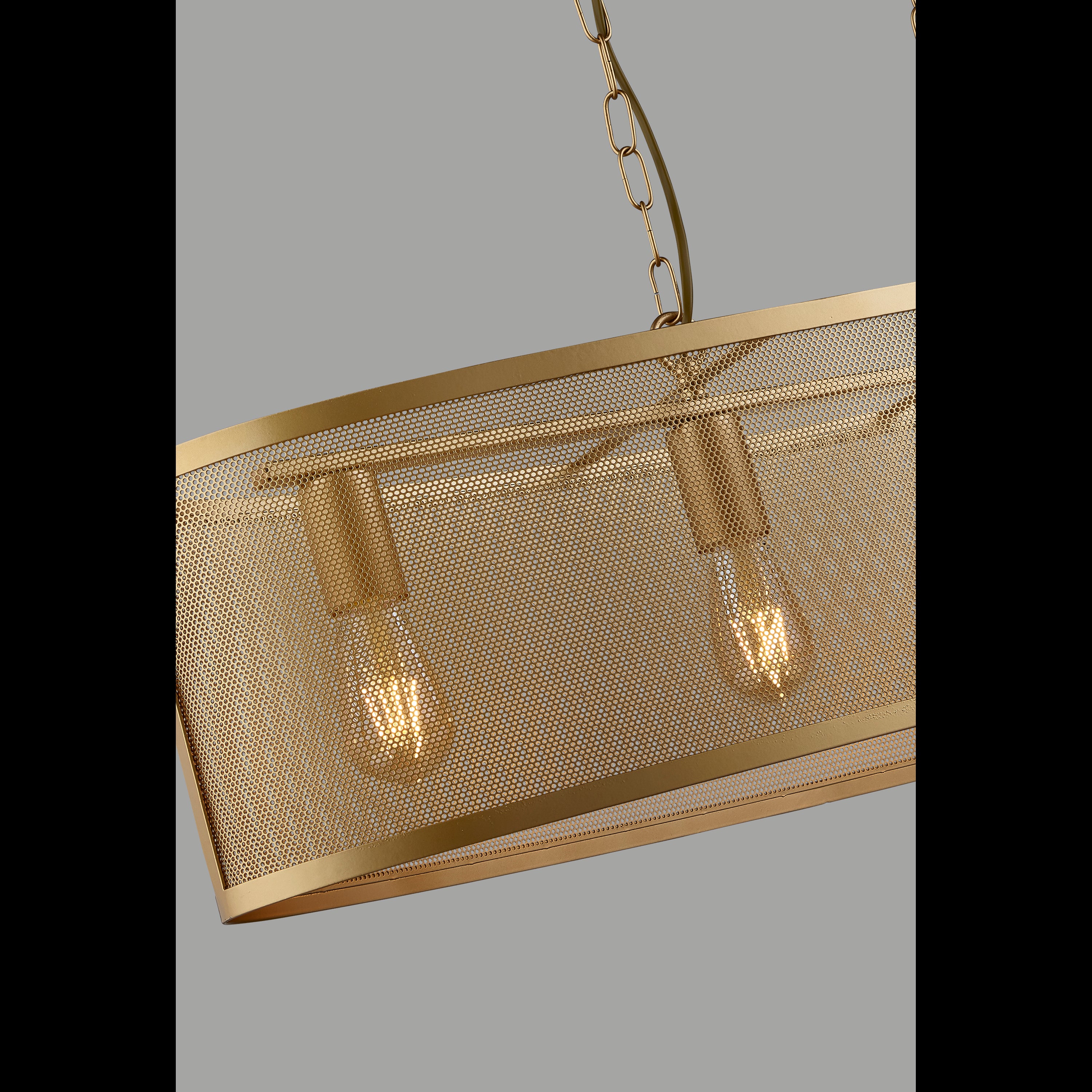 Searchlight Falkner 4 Light Oval Pendant Matt Gold
