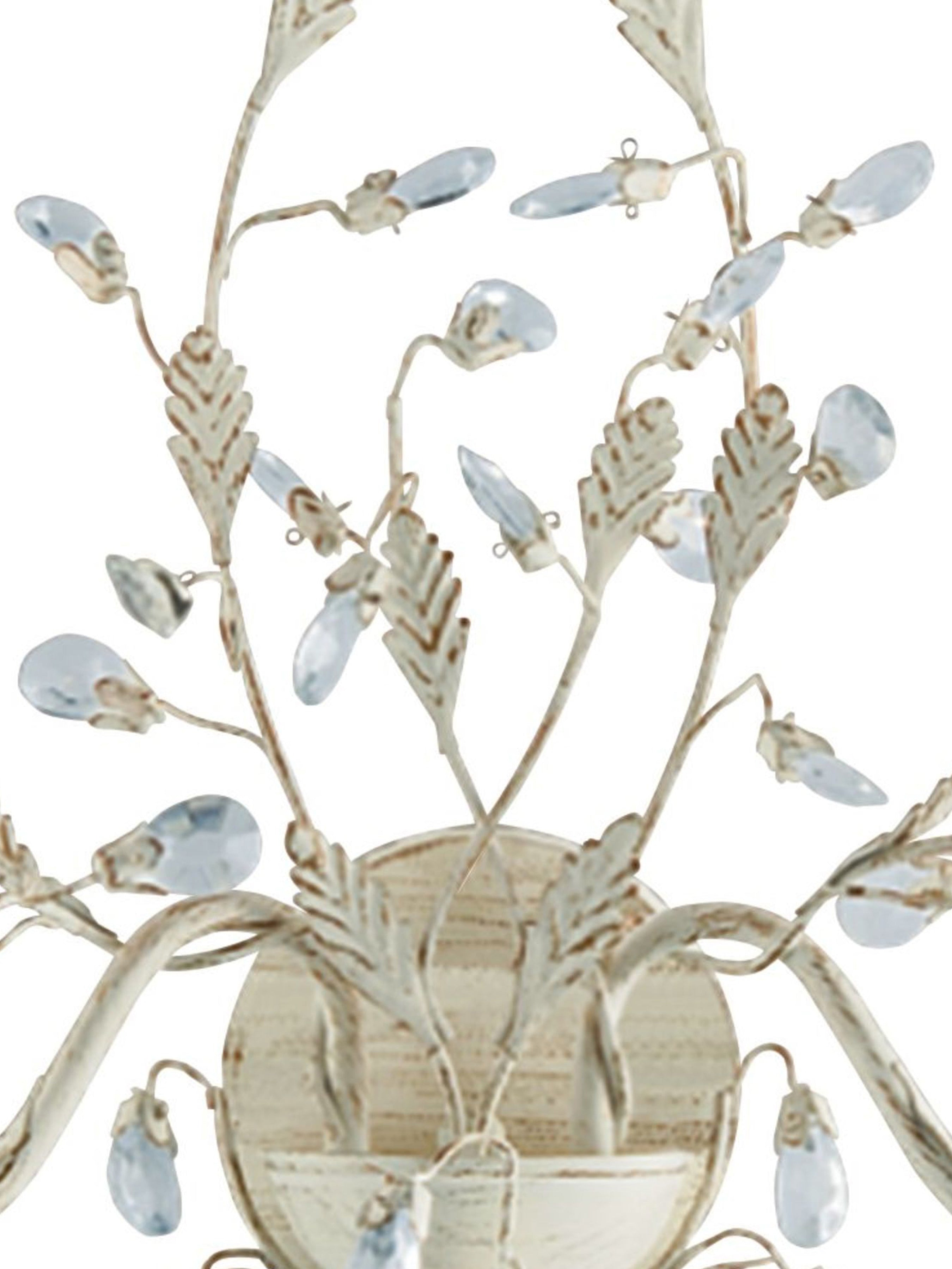 Searchlight Aikin Cream Gold Finish 2 Light Wall Bracket With Crystal Dressing