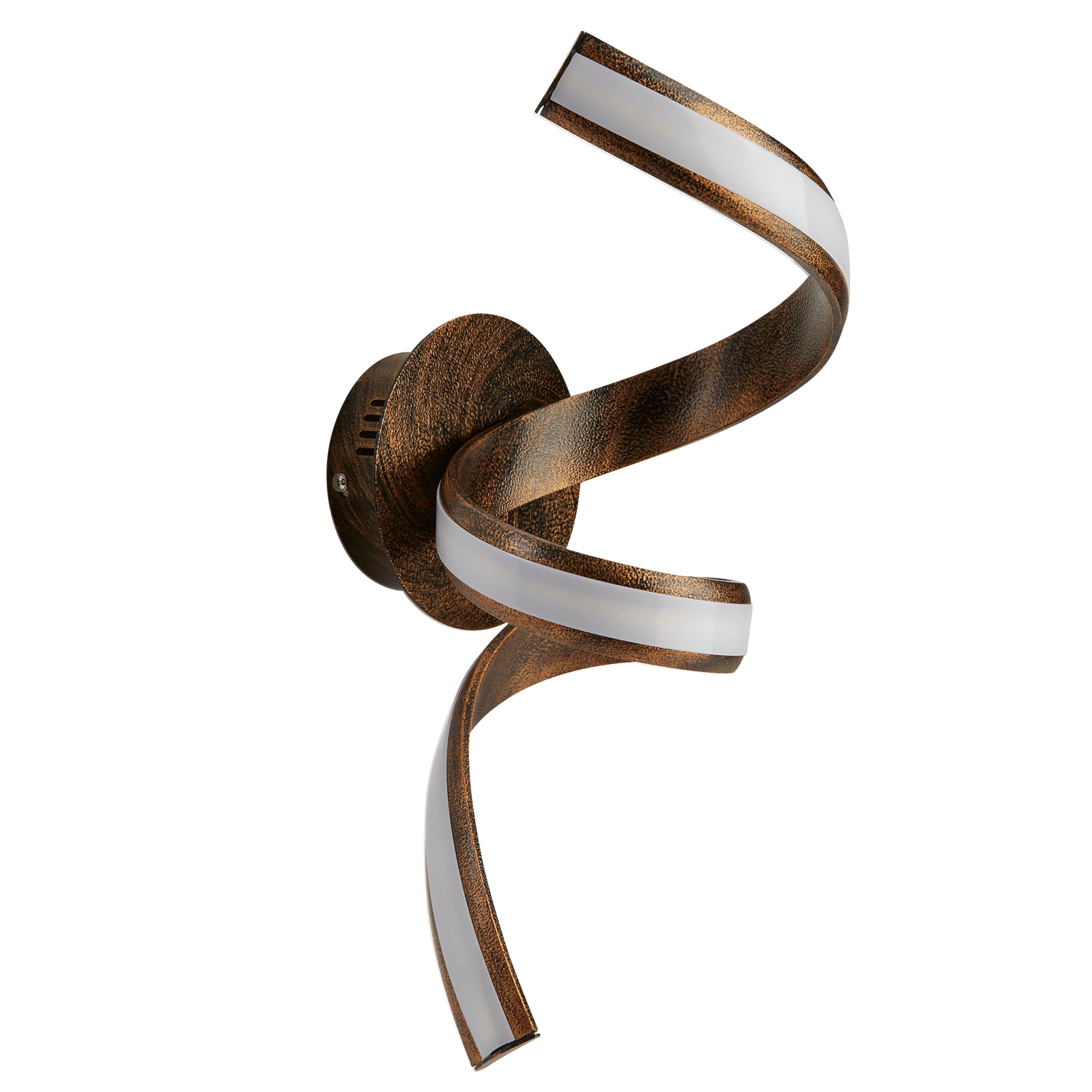 Searchlight Randolph LED Twist Wall Bracket, Rustic Black/Gold