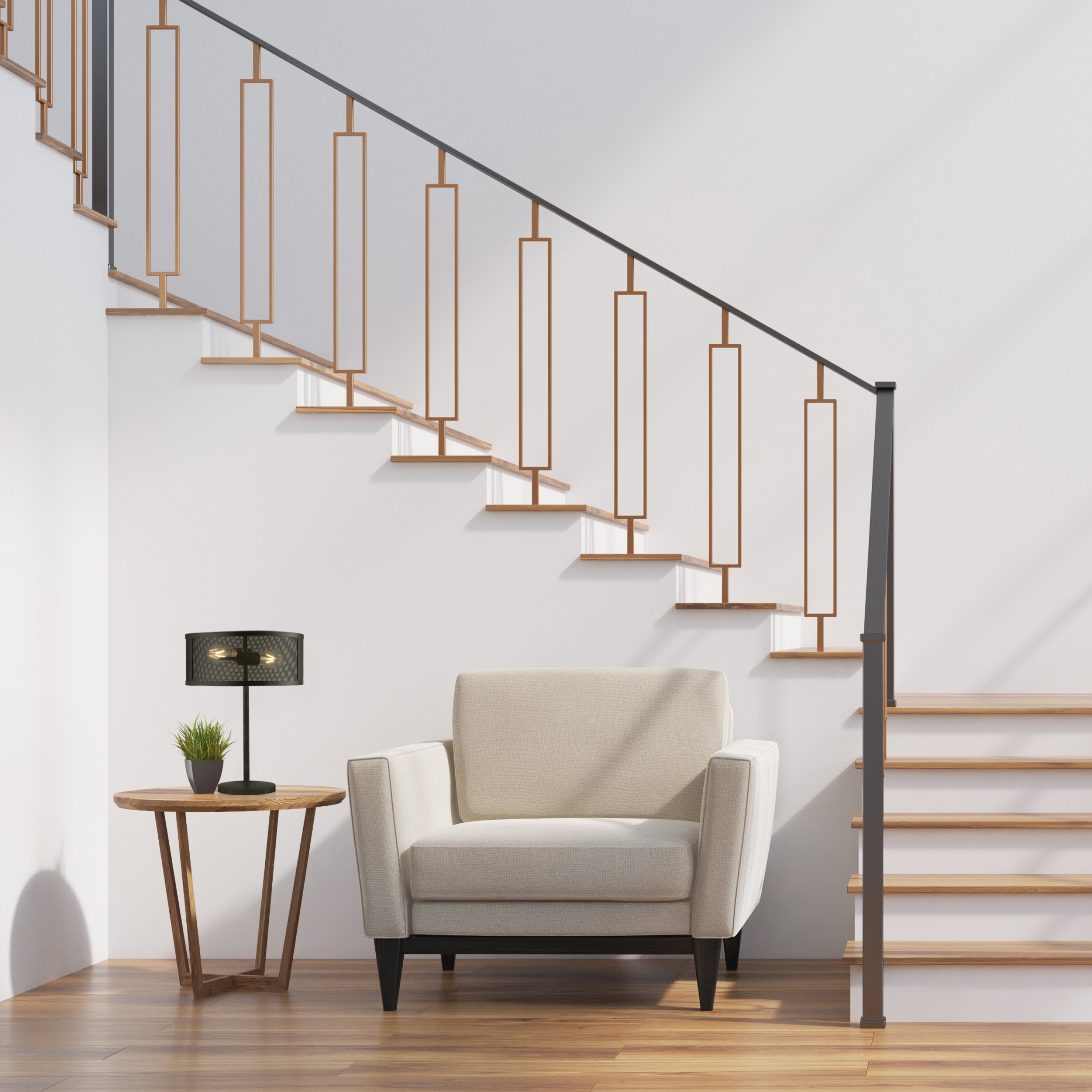 Searchlight Falkner 2 Light Table Lamp - Matt Black Metal