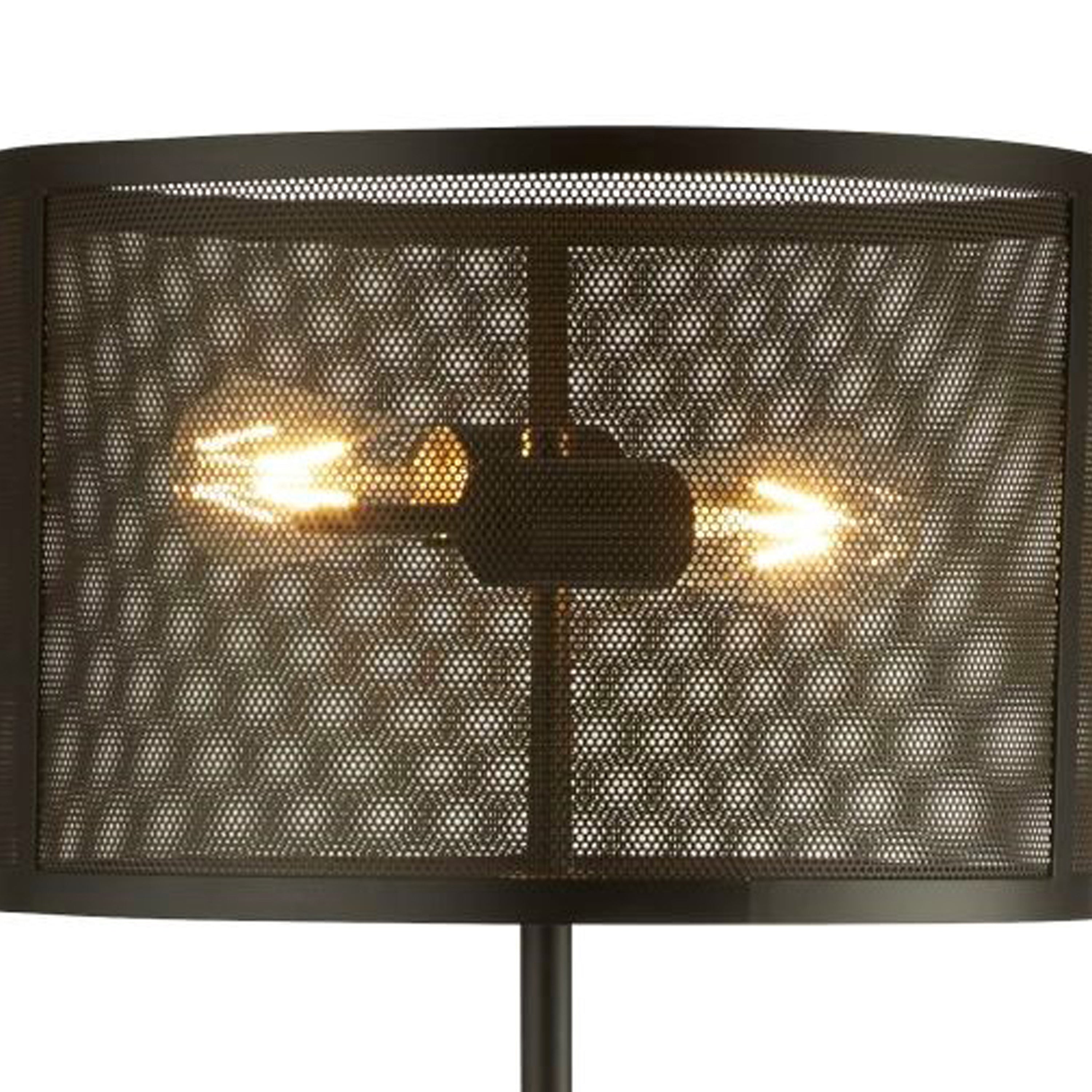 Searchlight Falkner 2 Light Floor Lamp, Matt Black
