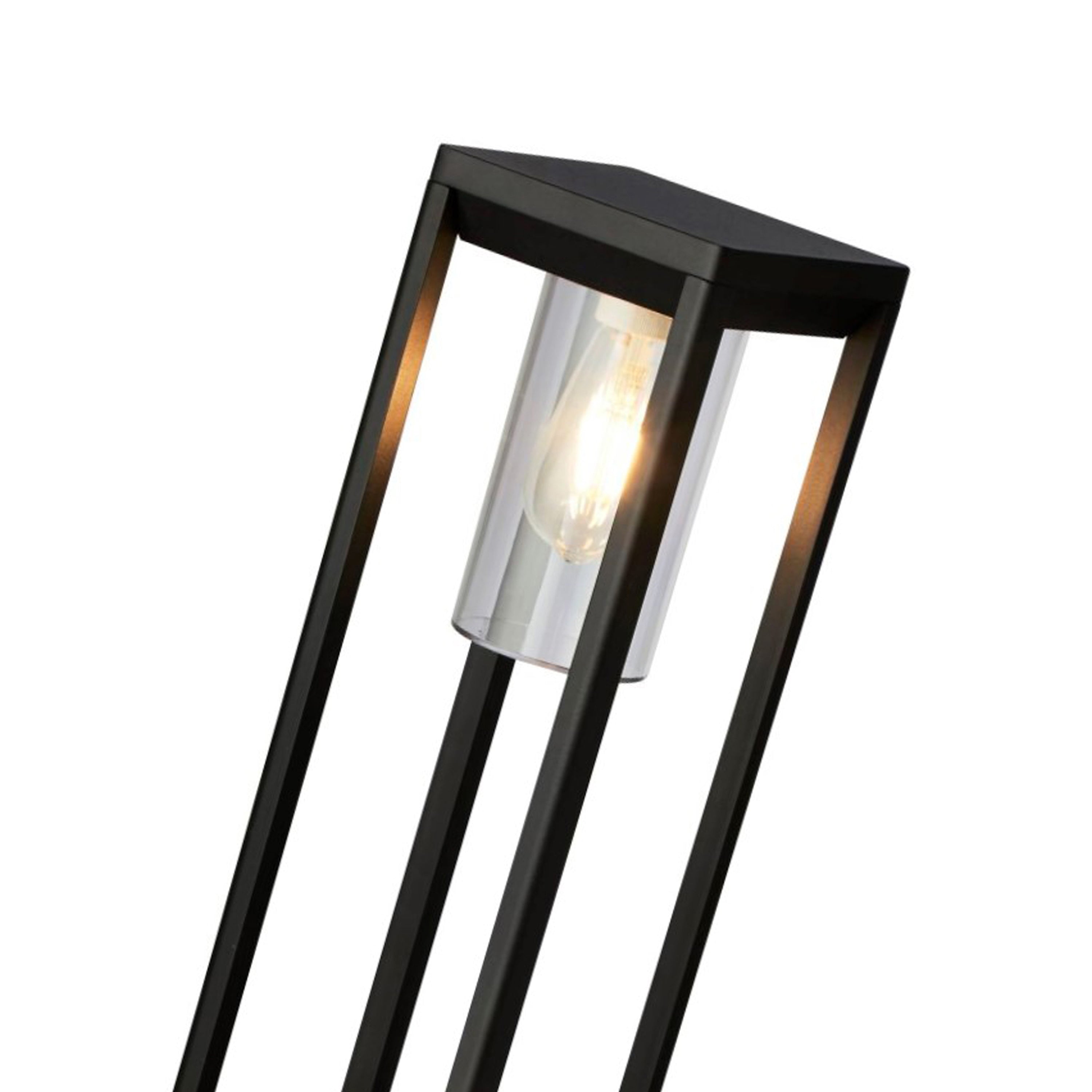 Searchlight Aubery 900mm Outdoor Post - Matt Black with Clear Diffuser
