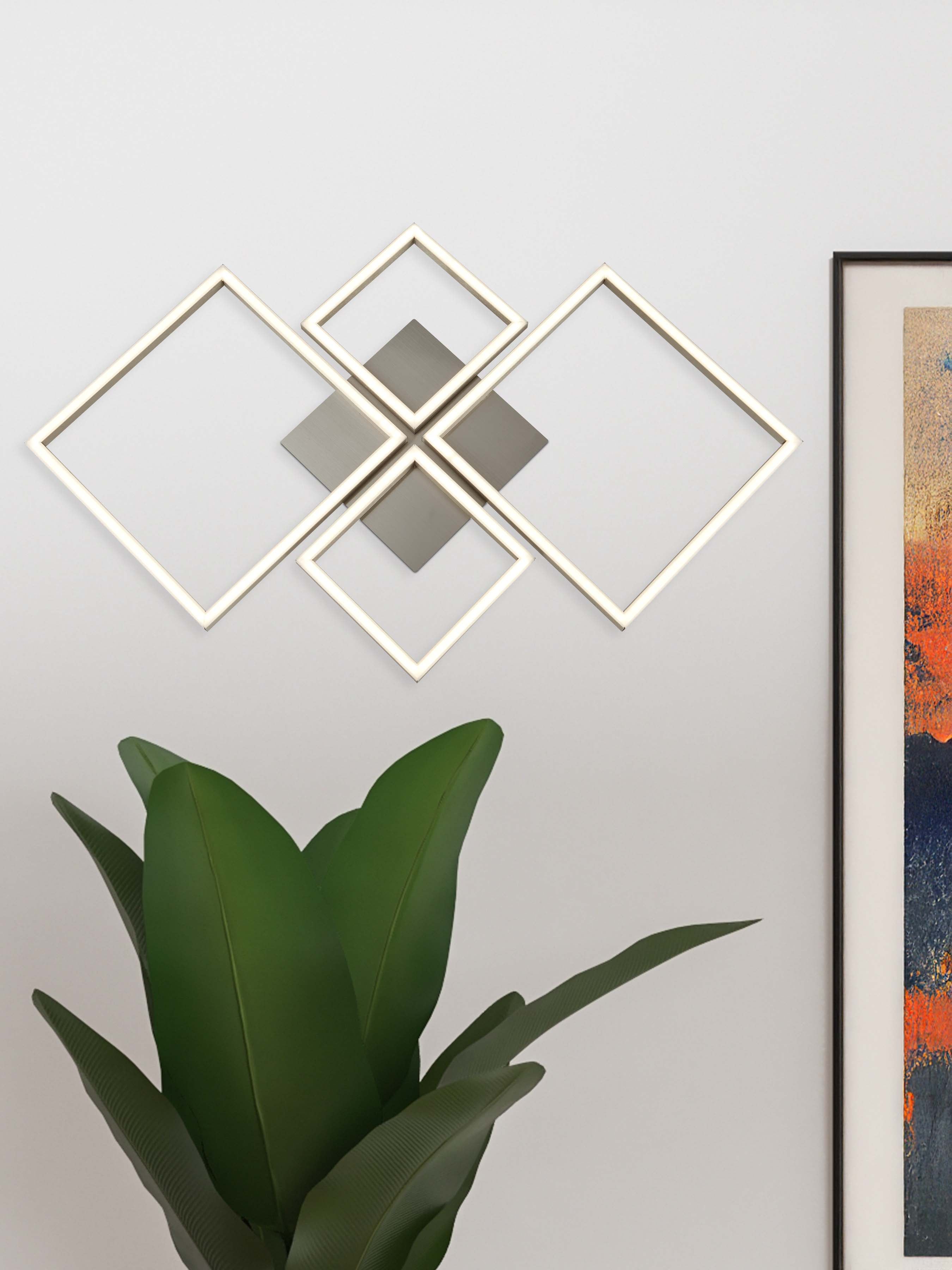 Searchlight Waltham 4 Light LED Wall Light - Satin Silver