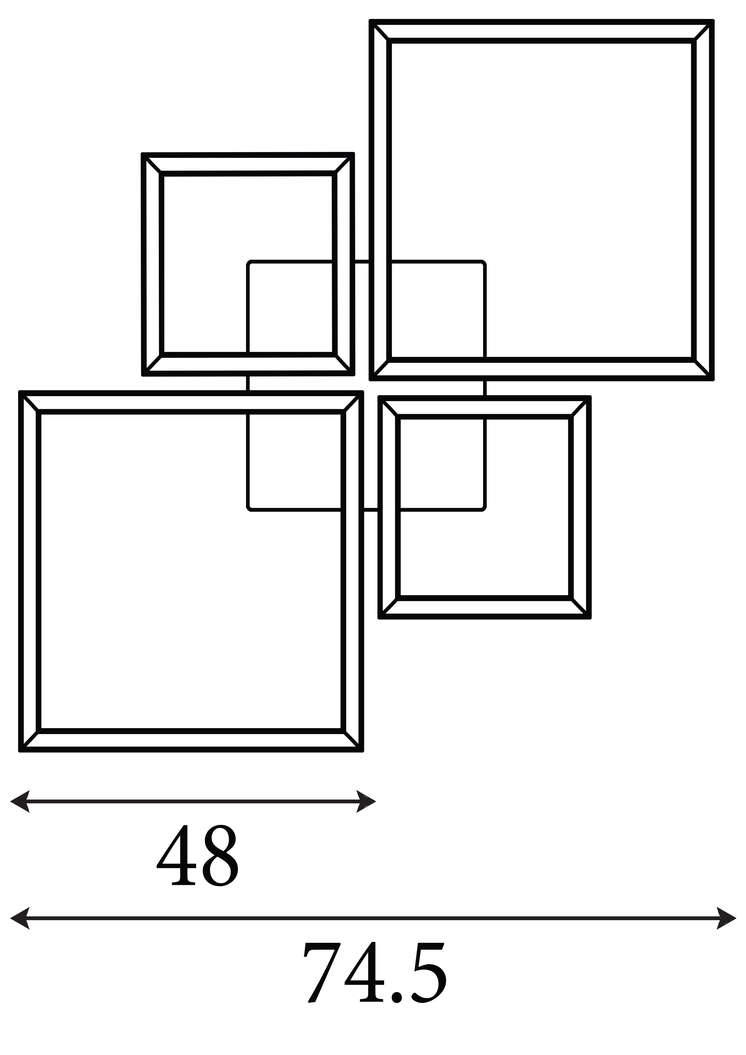 Searchlight Waltham 4 Light LED Wall Light - Satin Silver