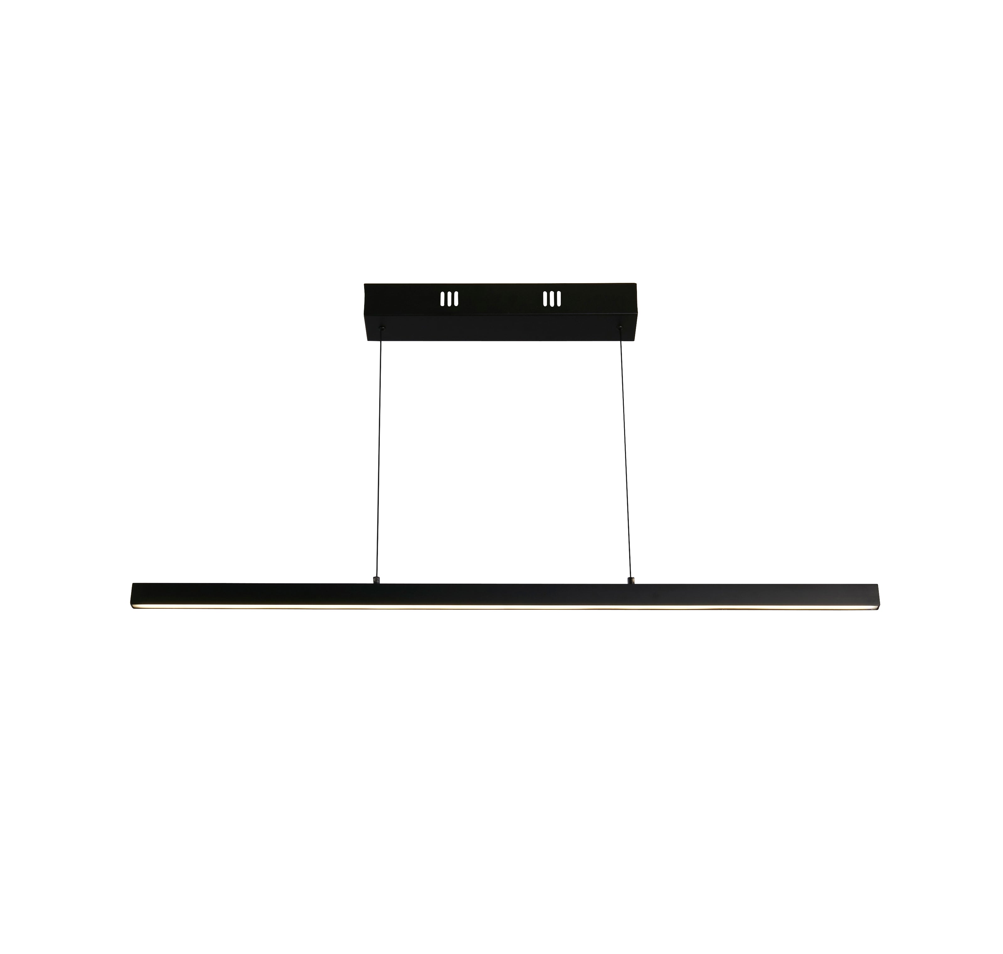 Searchlight Lance Linear Gesture Control Pendant - Black Metal & Opal Acrylic