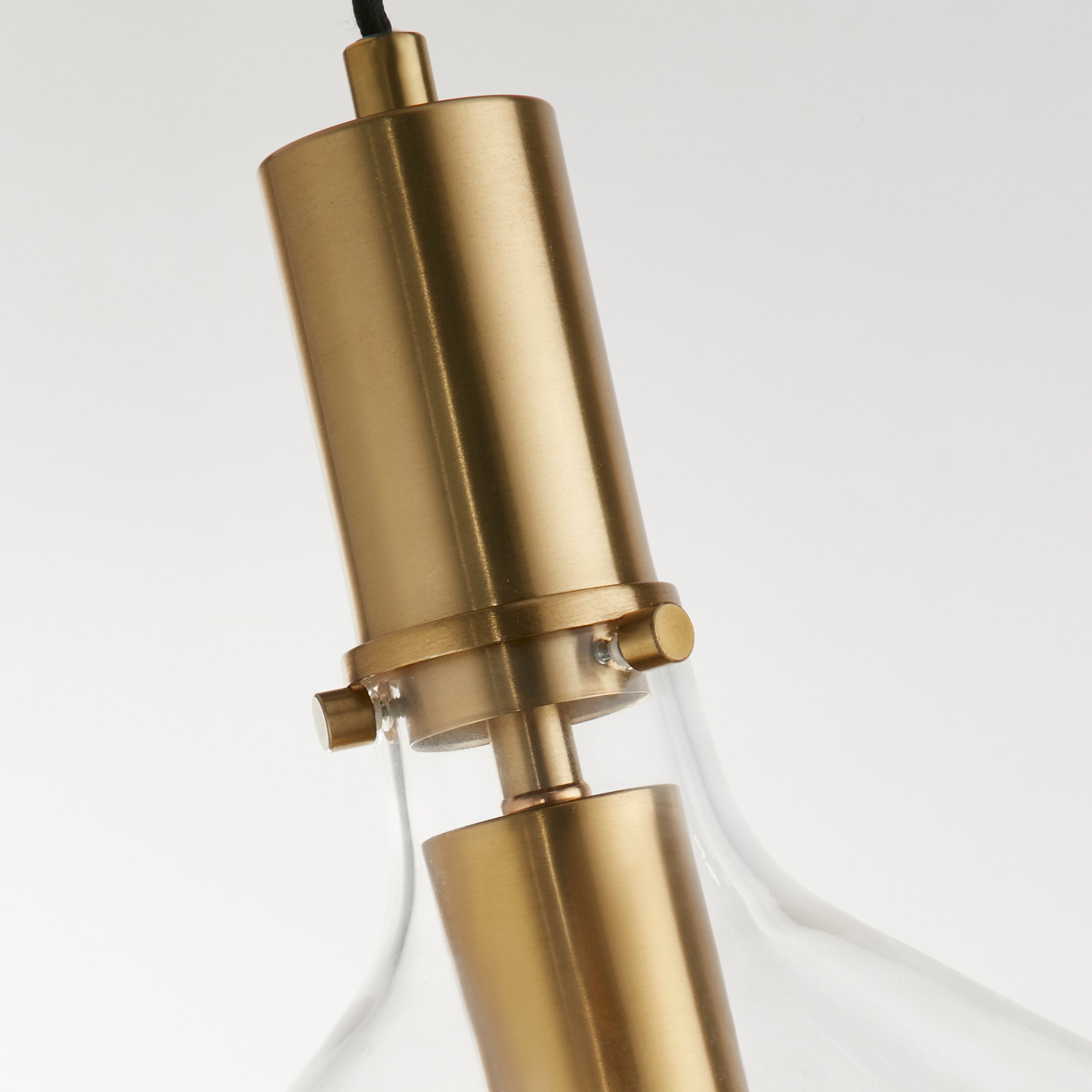 Searchlight Manesty Pendant - Brass Metal & Glass
