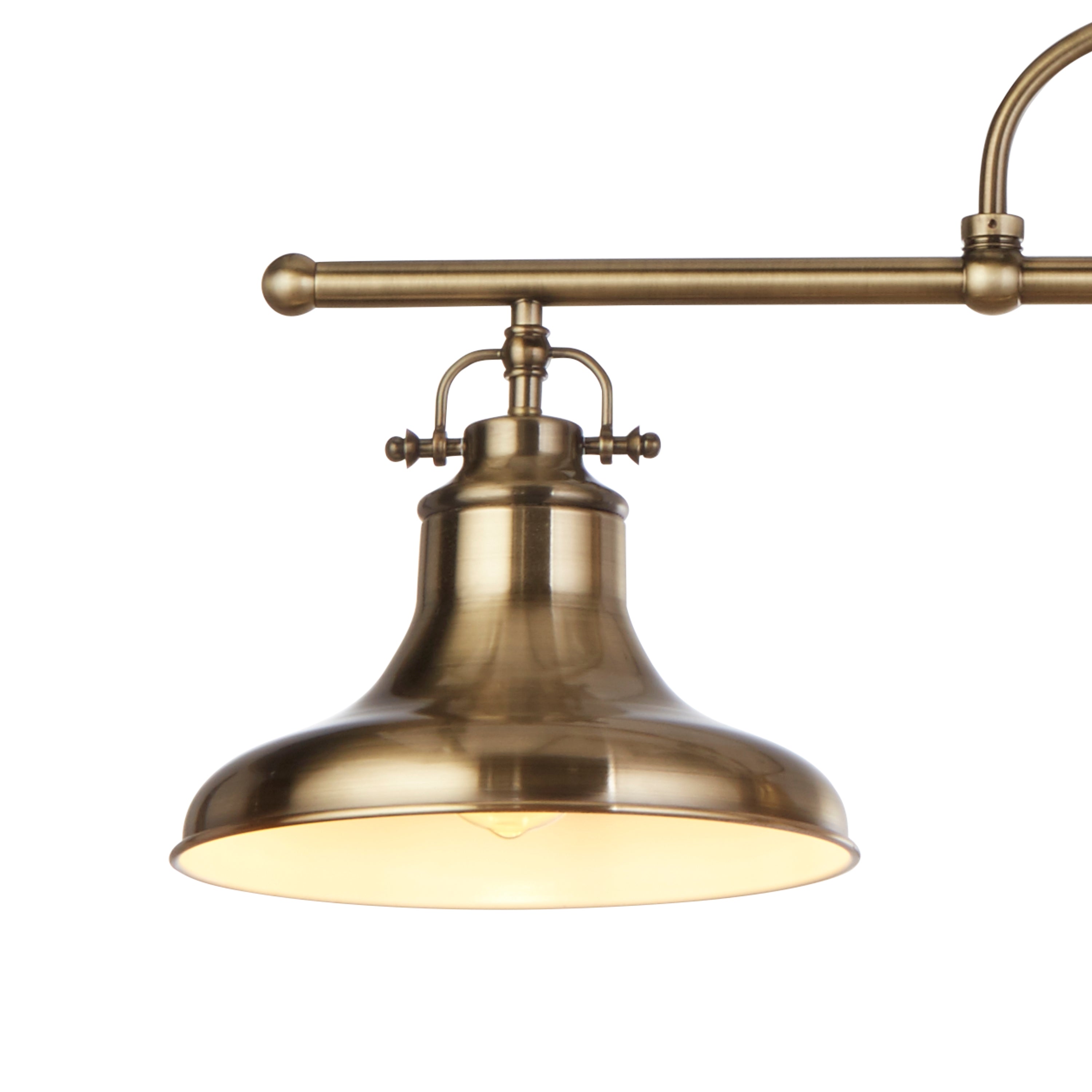 Searchlight Dale 3 Light Bar Pendant - Antique Brass Metal