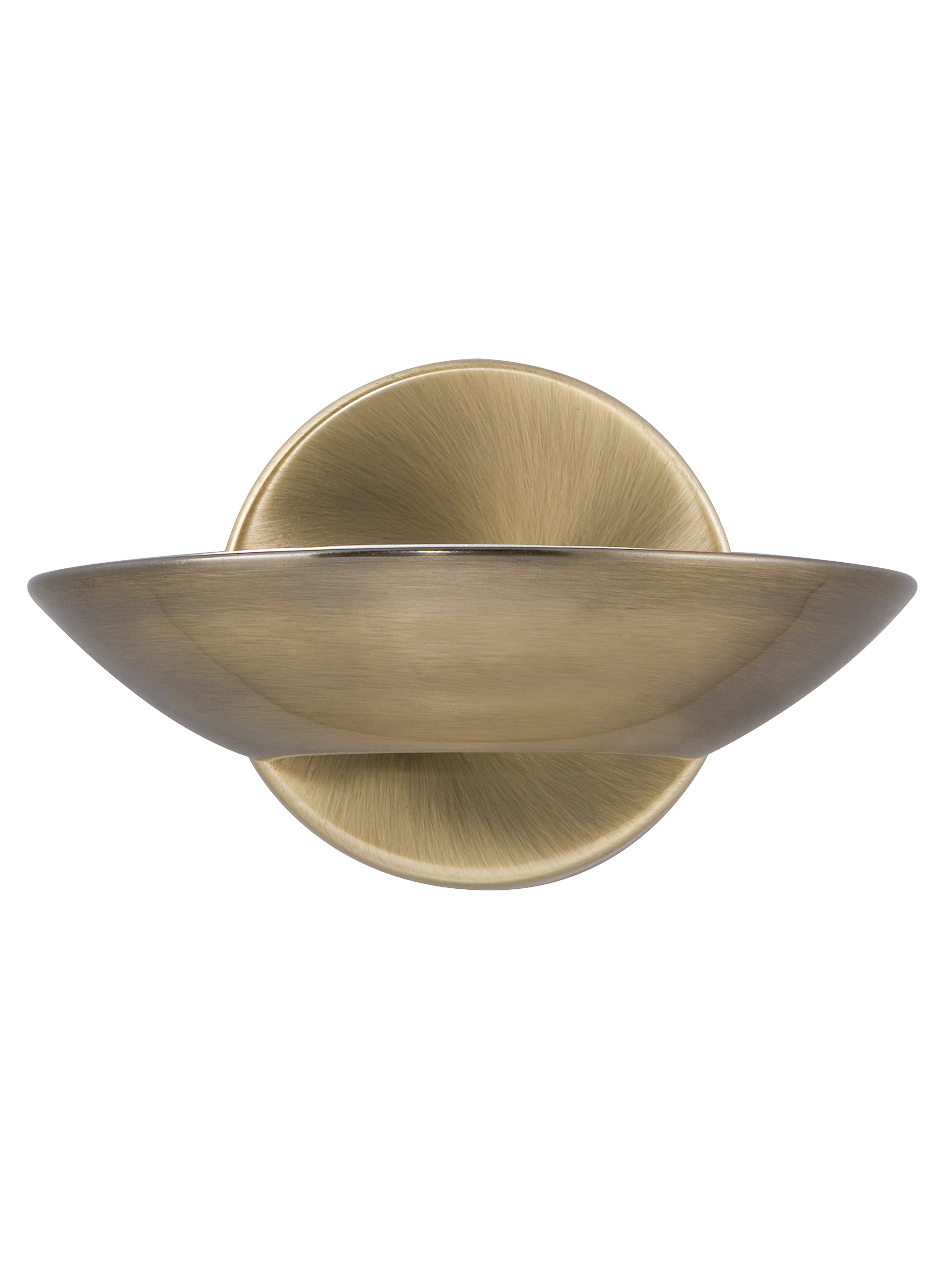 Searchlight LED Uplight Wall Bracket, Antique Brass, Frosted Glass