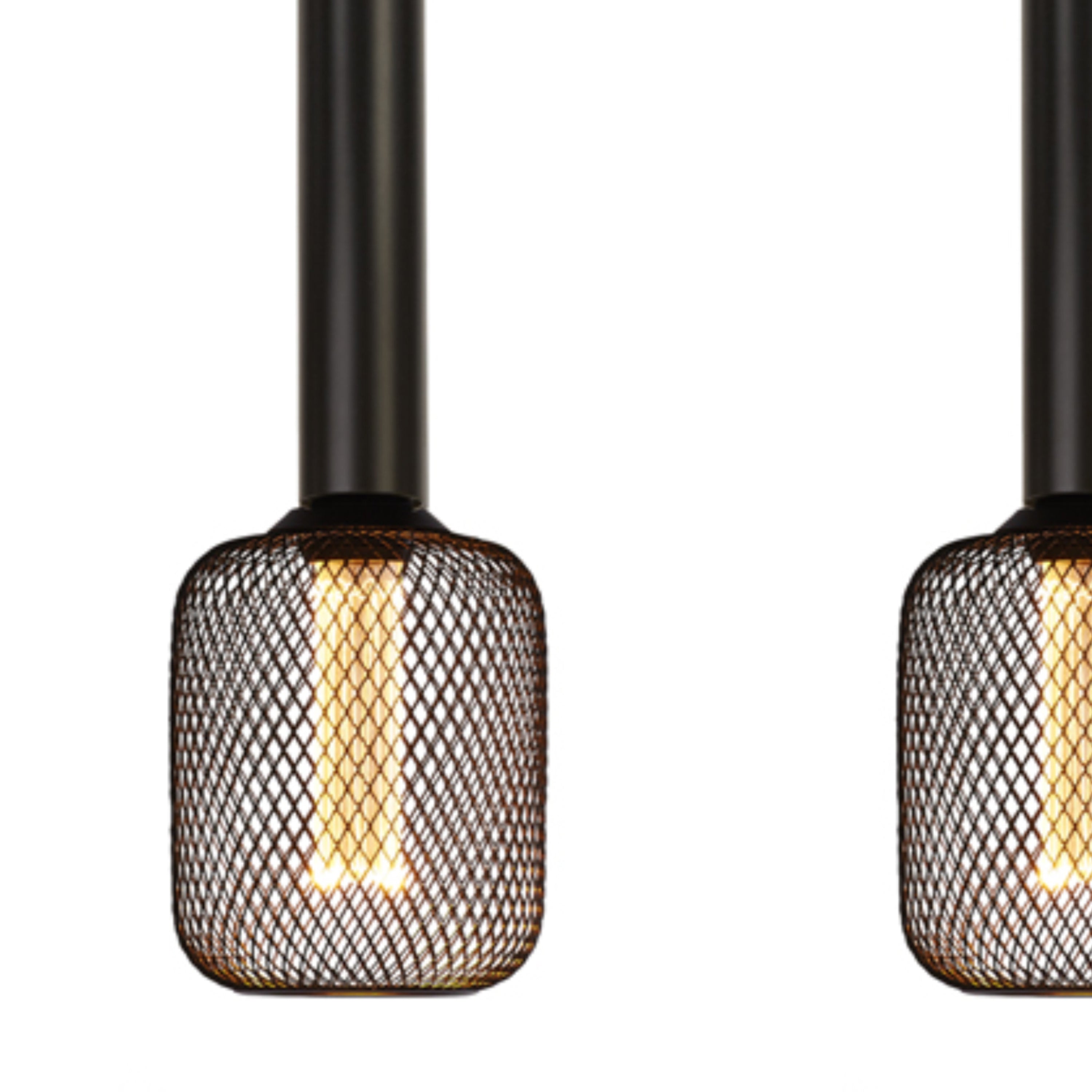 Searchlight Dawber 4 Light Bar Ceiling Pendant - Black