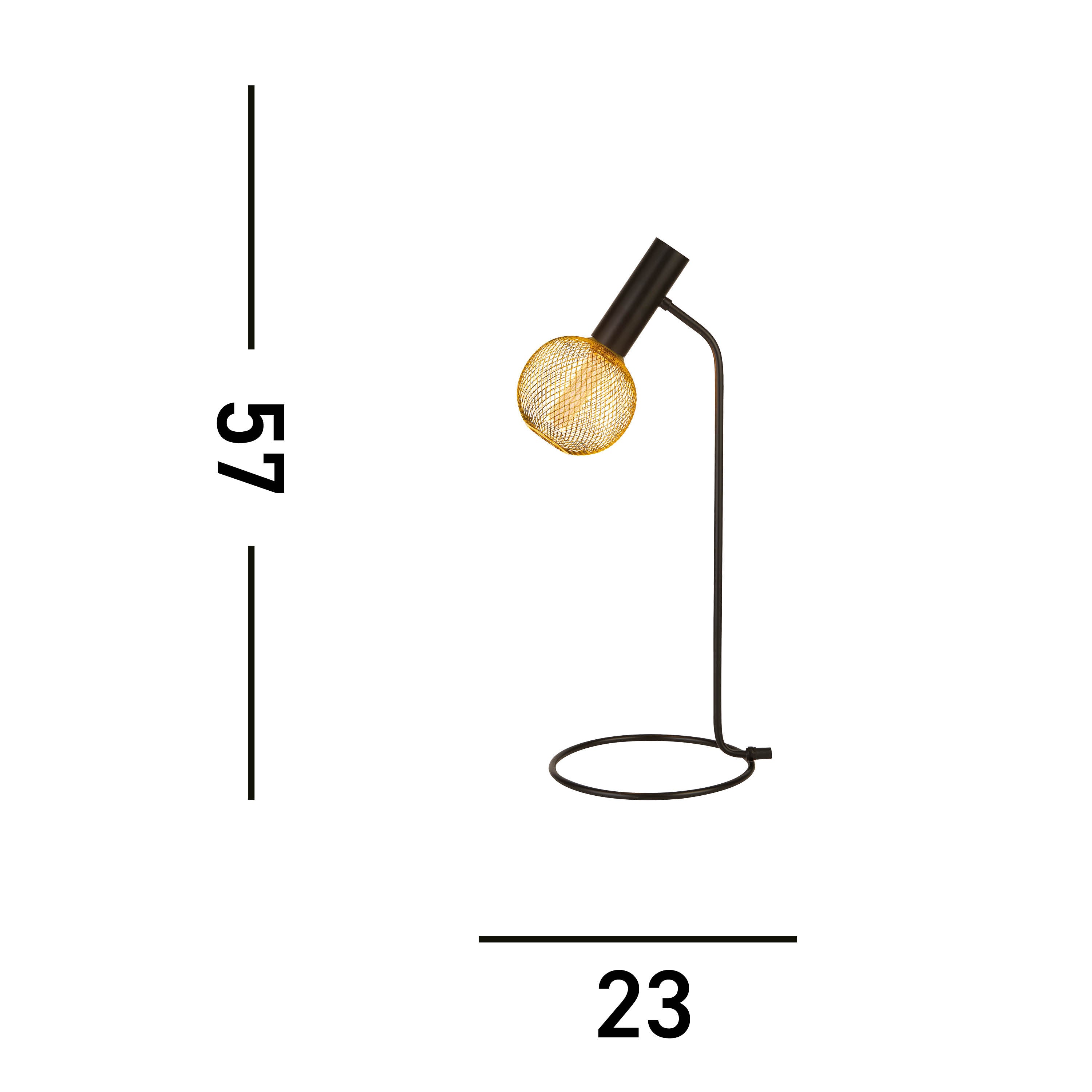 Searchlight Dawber Table Lamp - Black