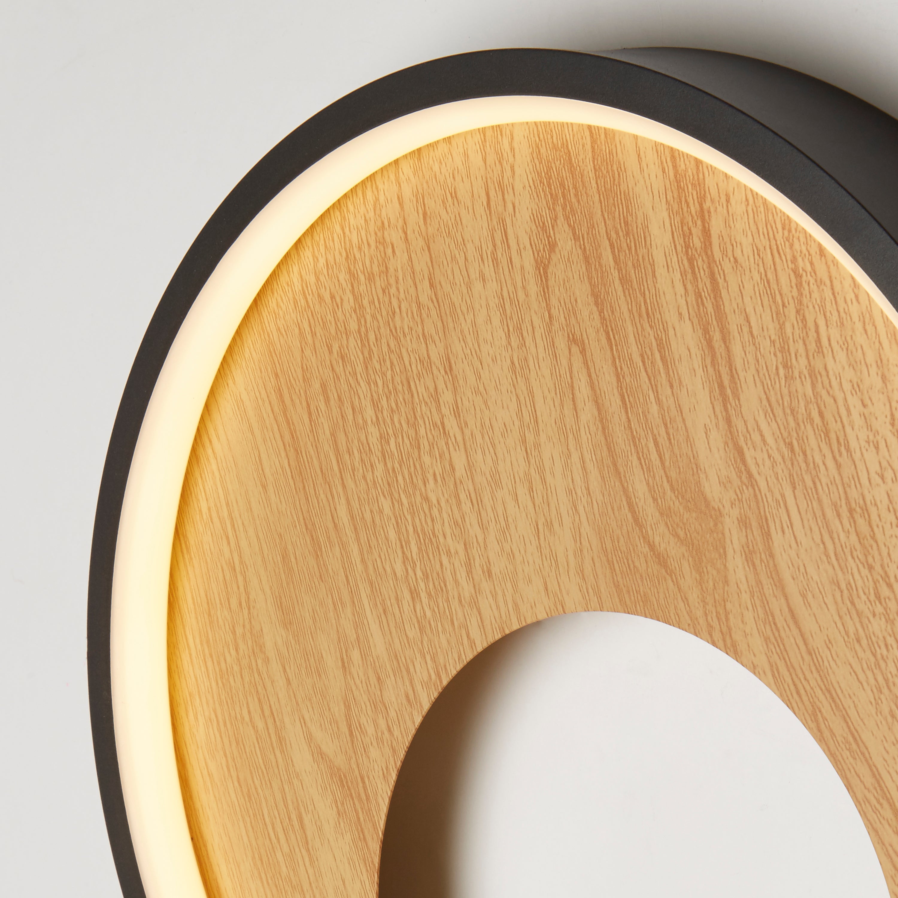 Searchlight Chambers Wall Light - Black Metal & Wood