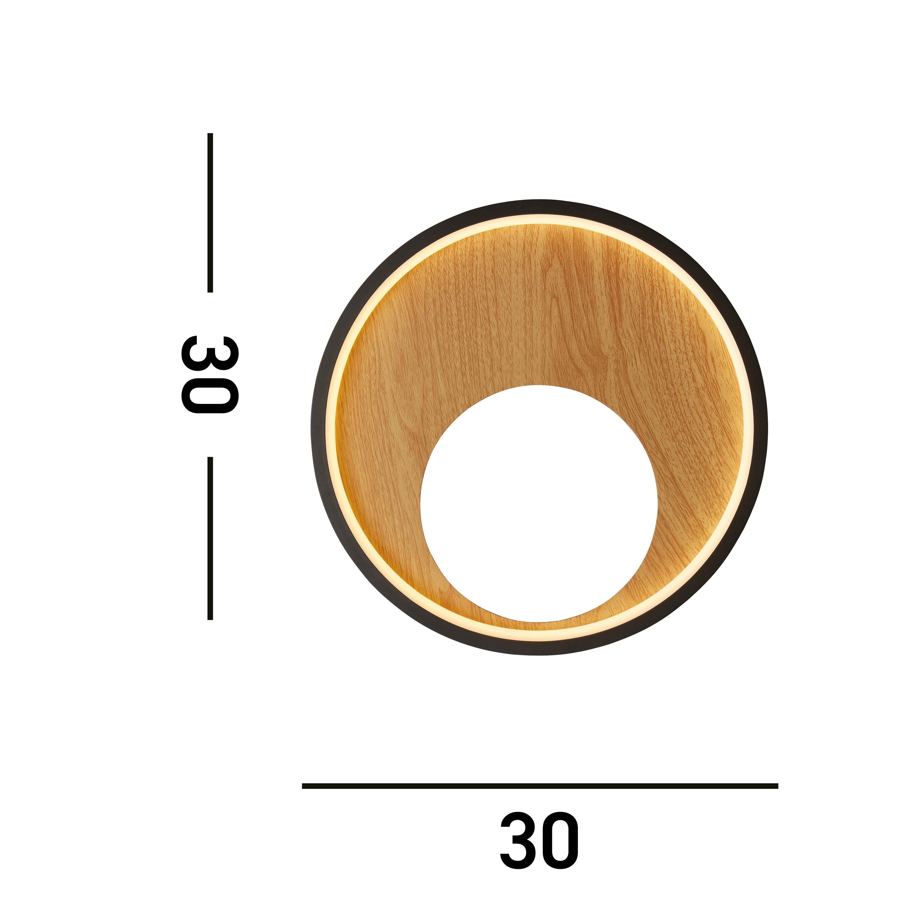 Searchlight Chambers Wall Light - Black Metal & Wood