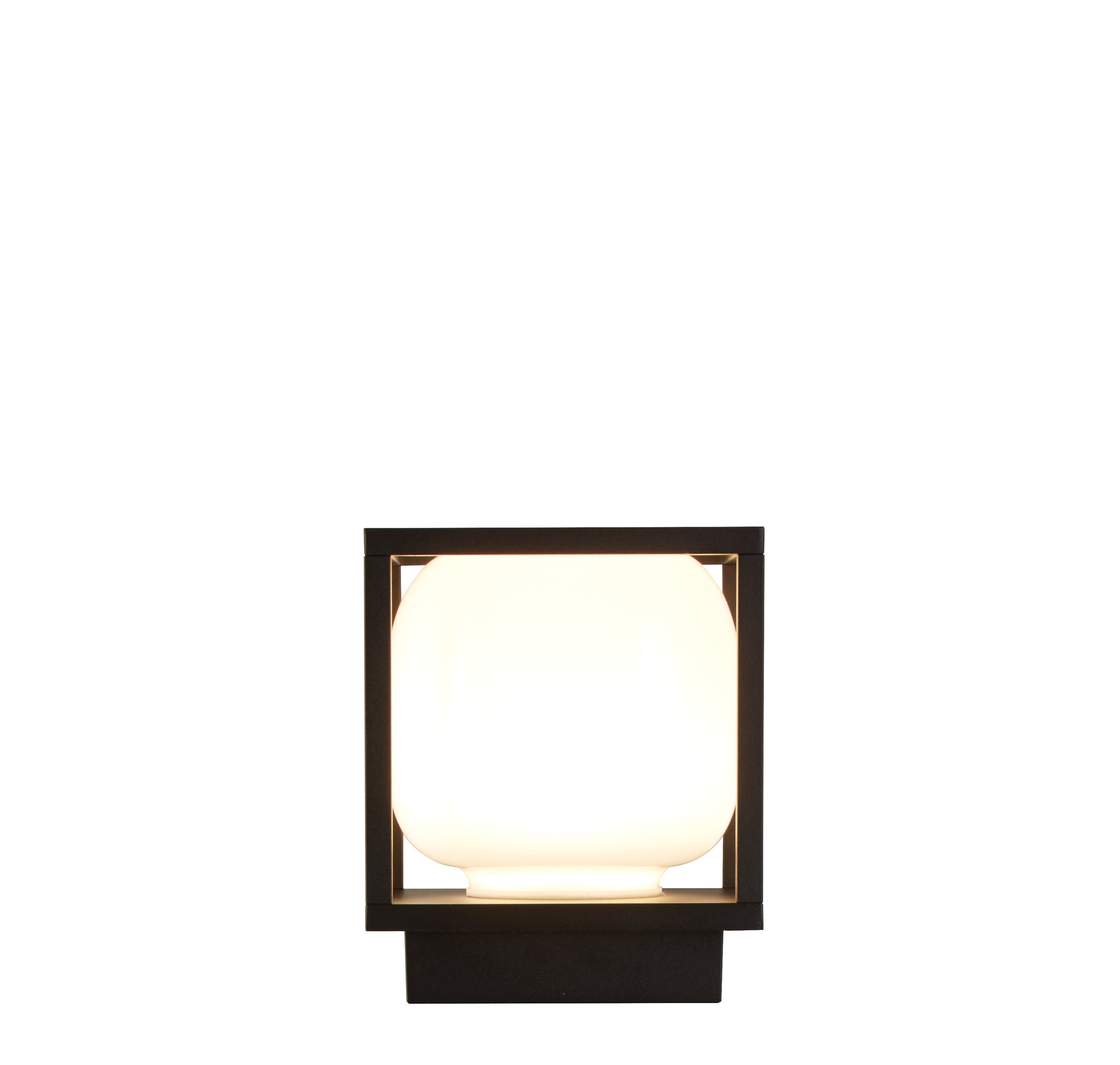 Searchlight Athol Outdoor Wall Light - Black & Opal Glass