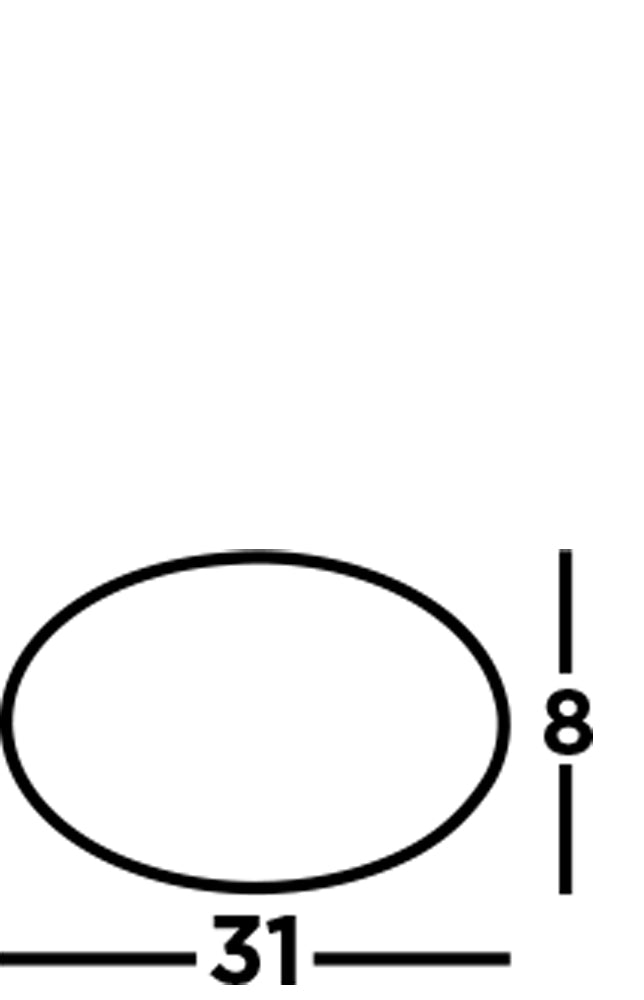 Searchlight Chrome 24 LED Flush Light With White Glass Shade & Crystal Inner Decoration IP44